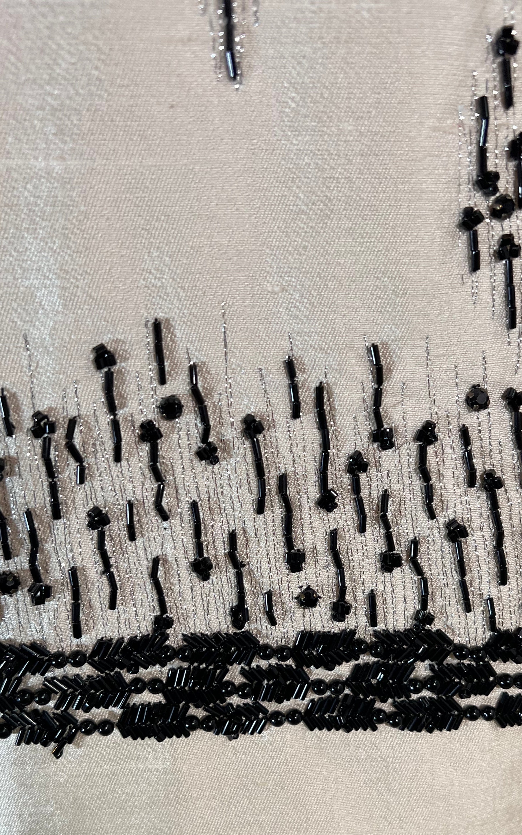 Vintage 60s Raw Silk and Sequins Dress