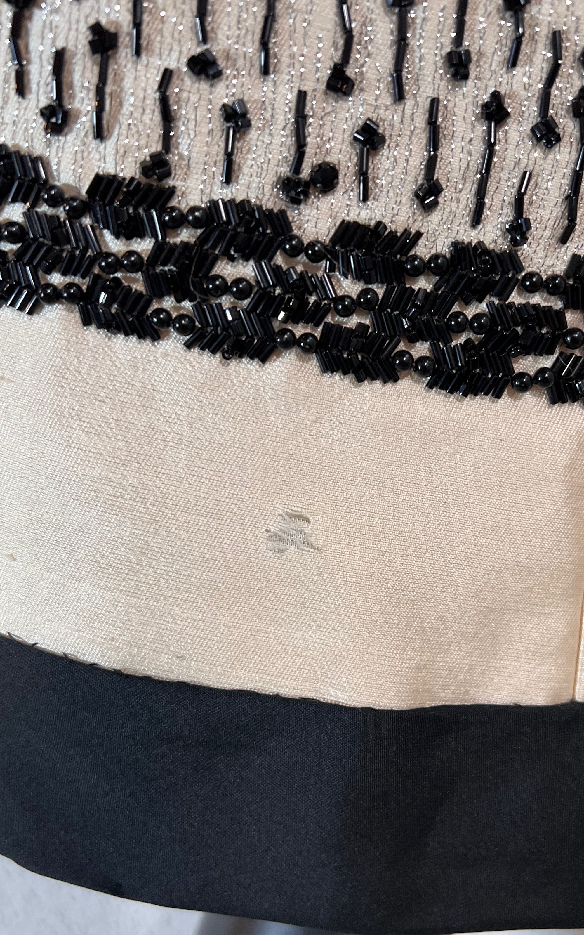 Vintage 60s Raw Silk and Sequins Dress