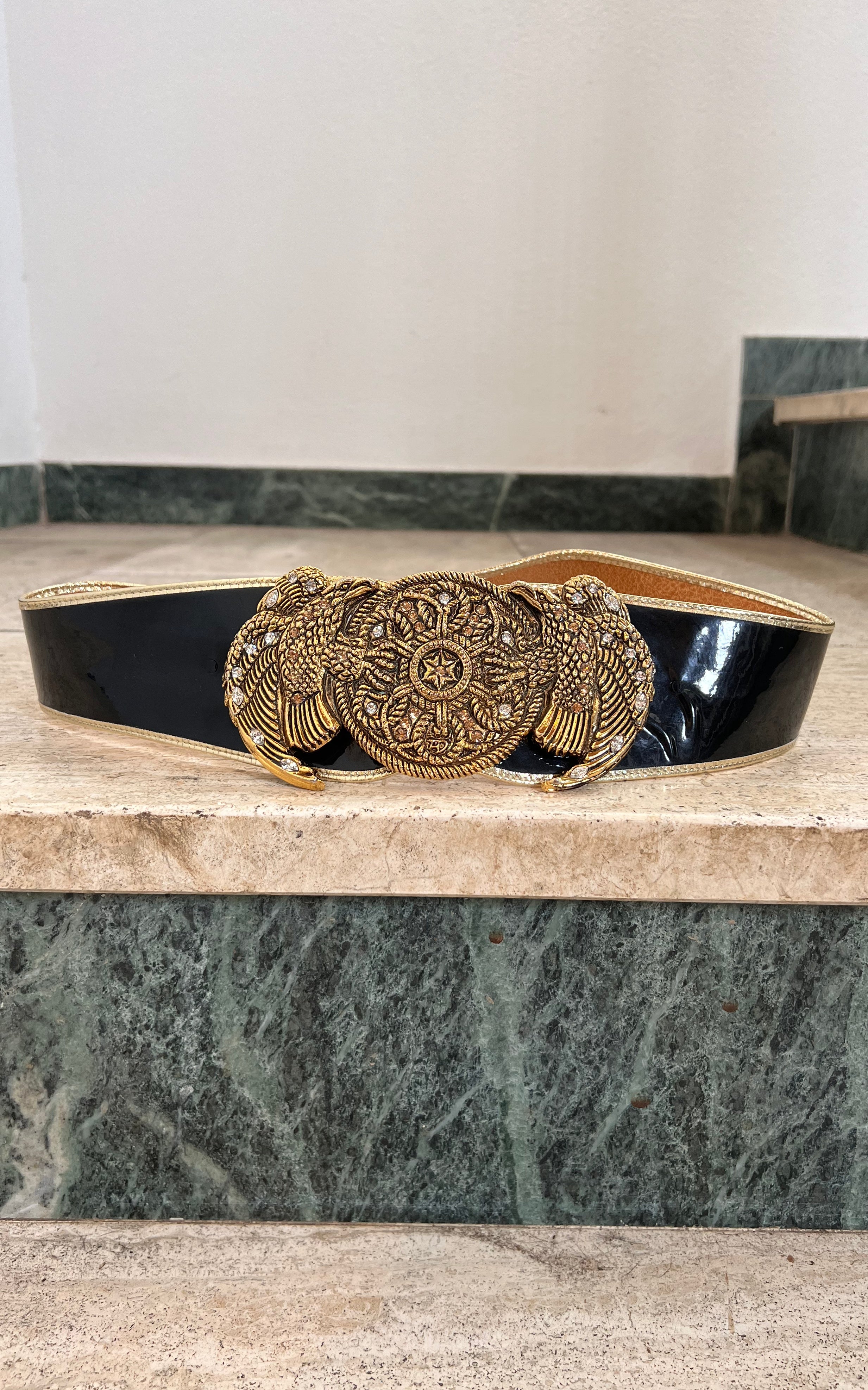 Vintage Big Eagle Buckle Belt
