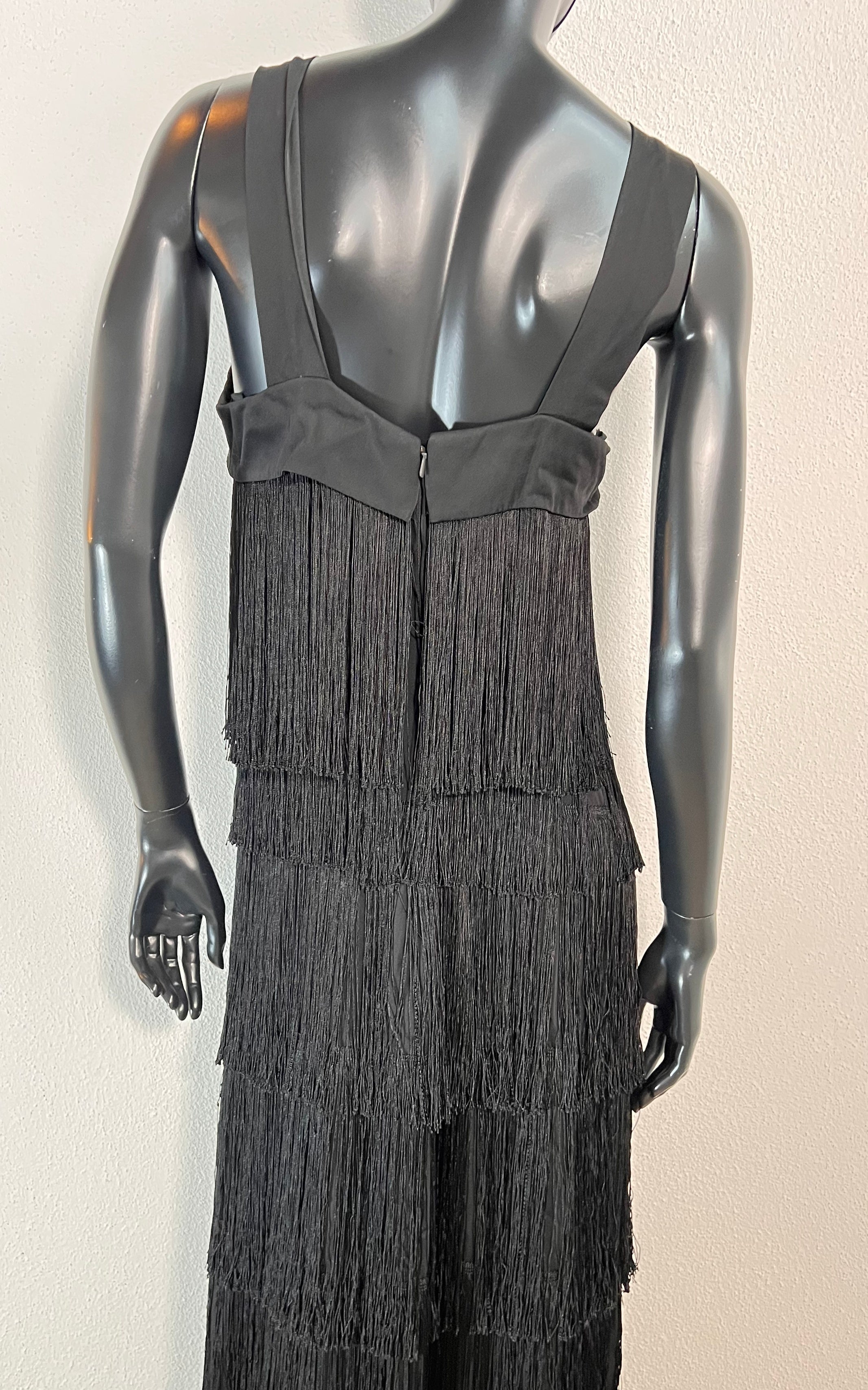 Vintage 60s Fringed Evening Dress