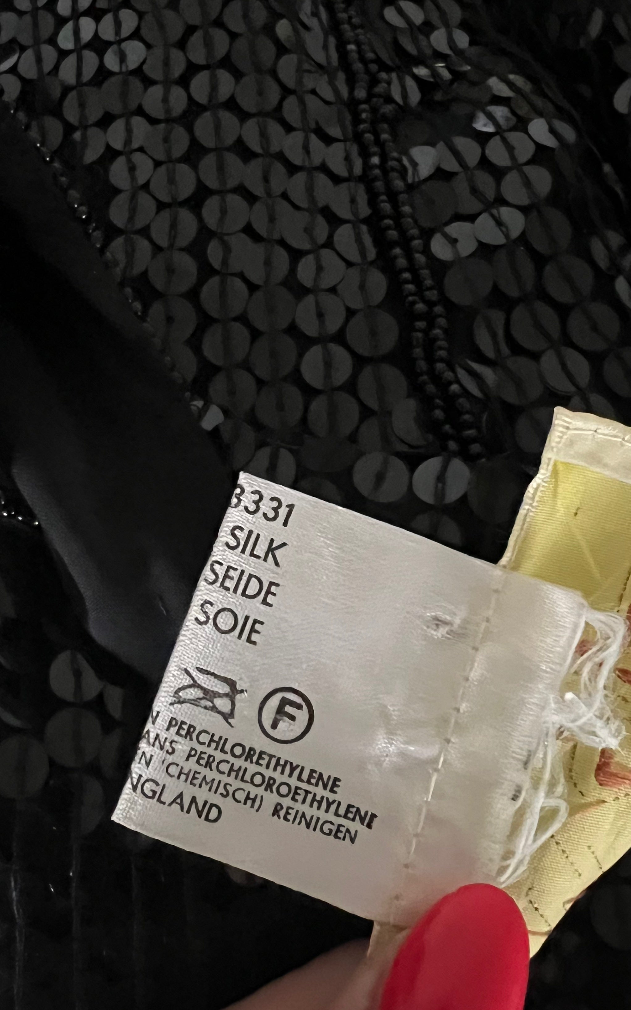 Vintage Ann Green Sequins Leo Shirt Dress