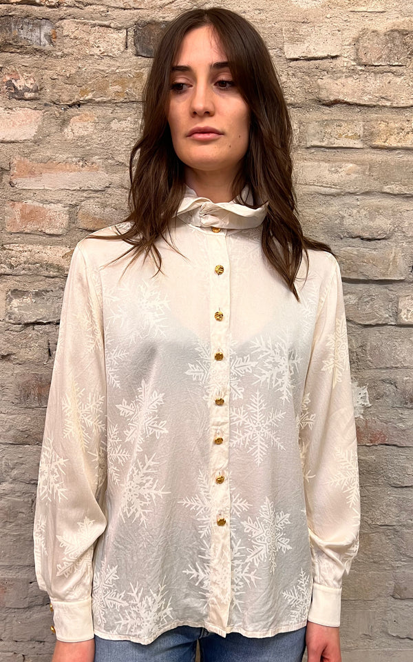 Vintage Escada High Collar Blouse