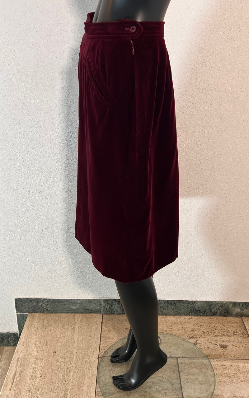 Vintage Yves Saint Laurent Velvet Skirt