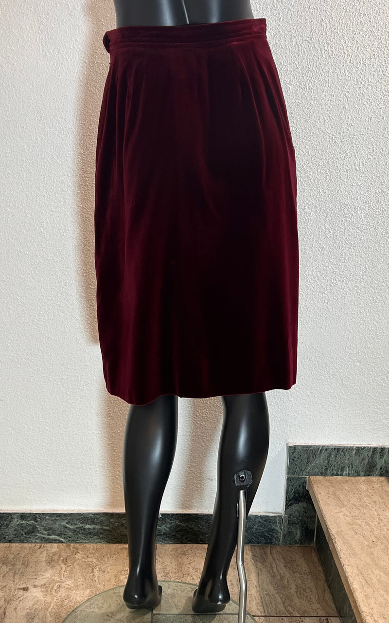 Vintage Yves Saint Laurent Velvet Skirt