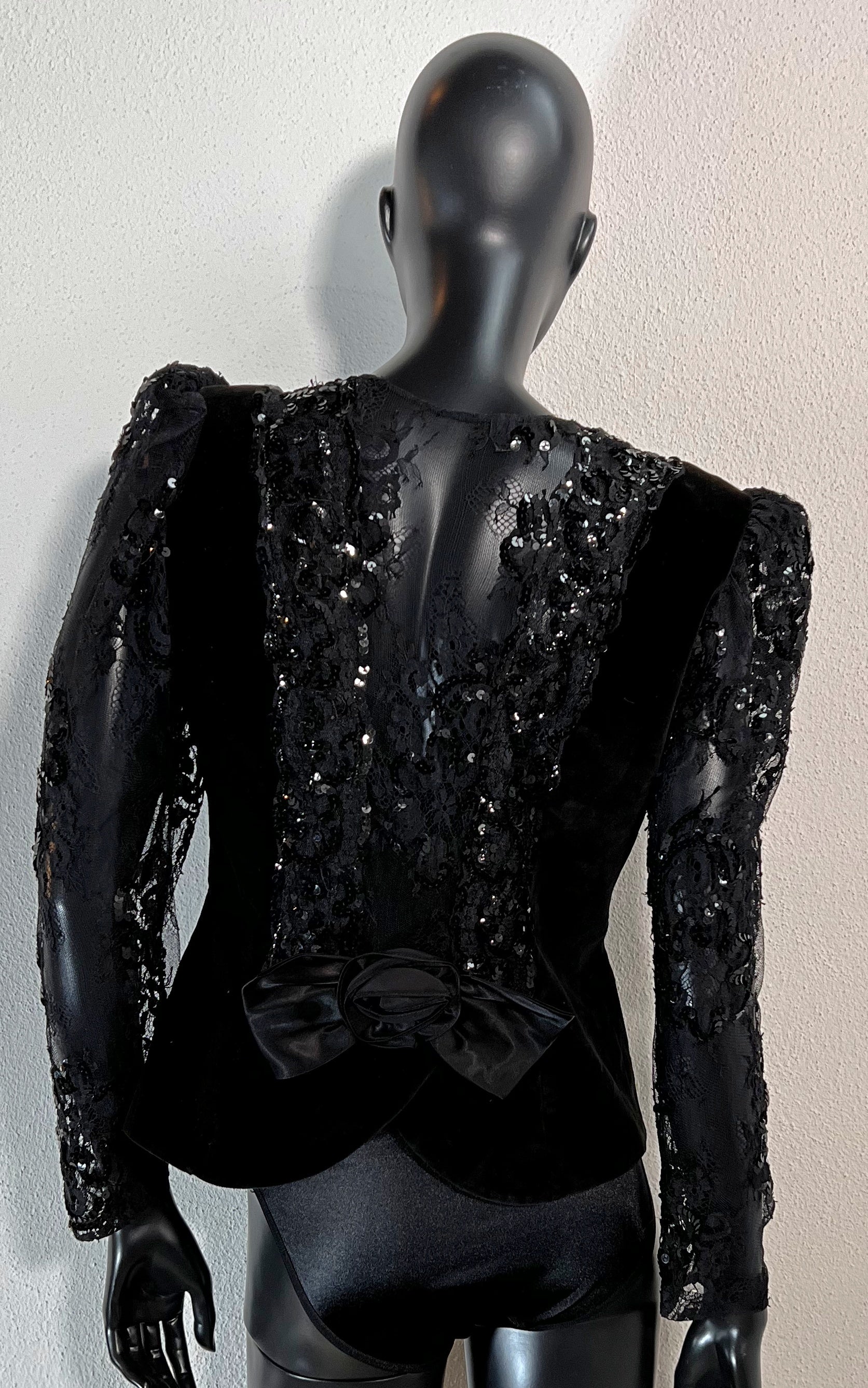 Vintage Murek Lace and Velvet Blazer