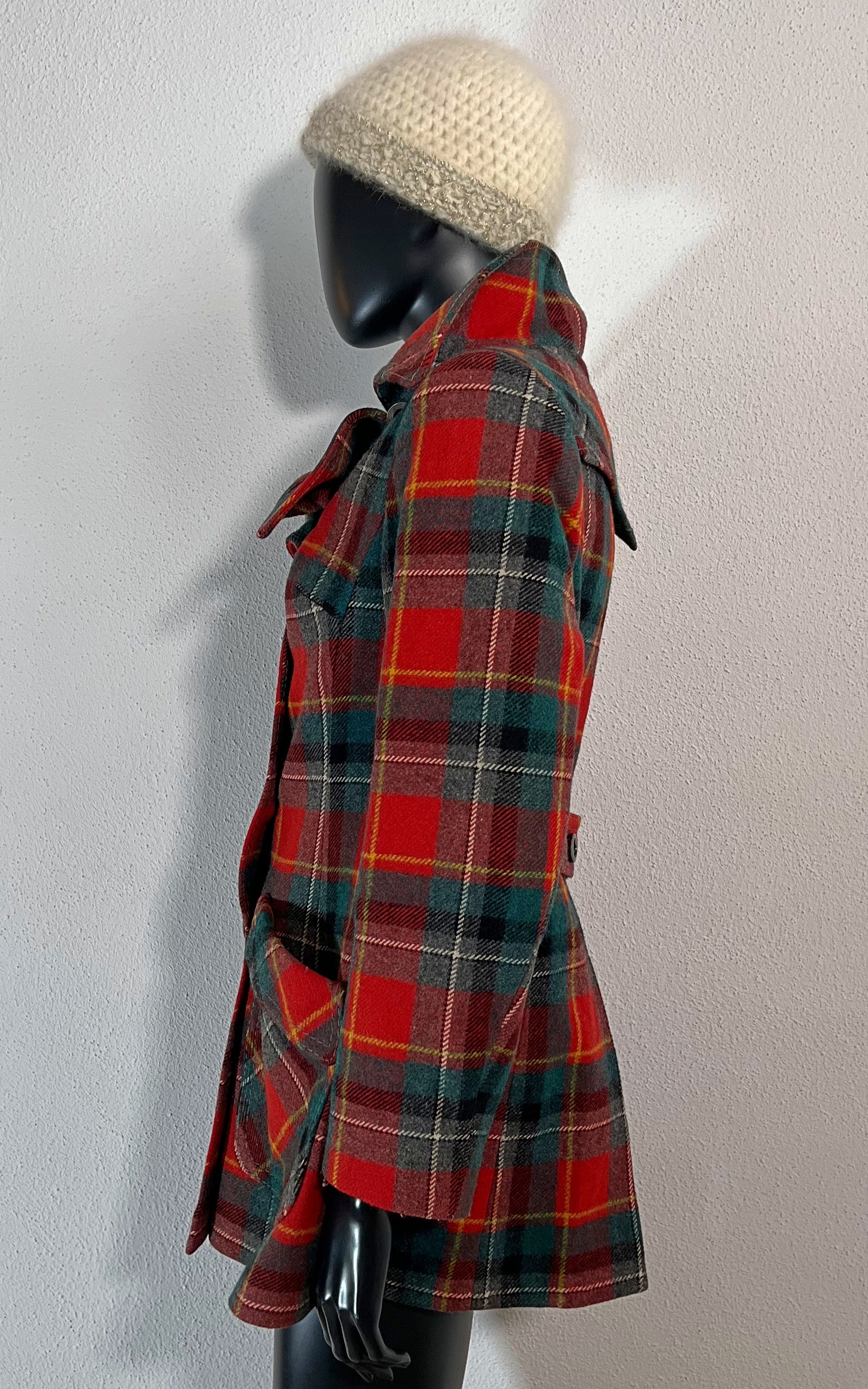 Vintage 70s Tartan Wool Coat