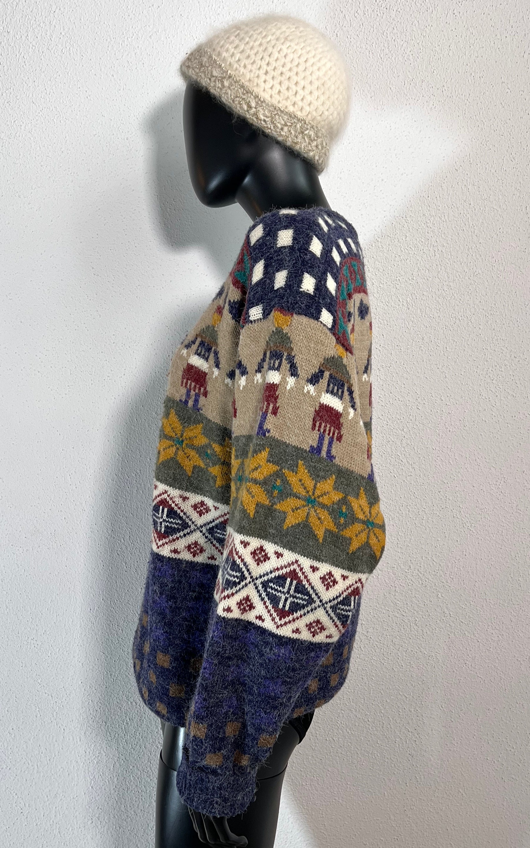 Vintage Fair Isle and Native American Wool Sweater