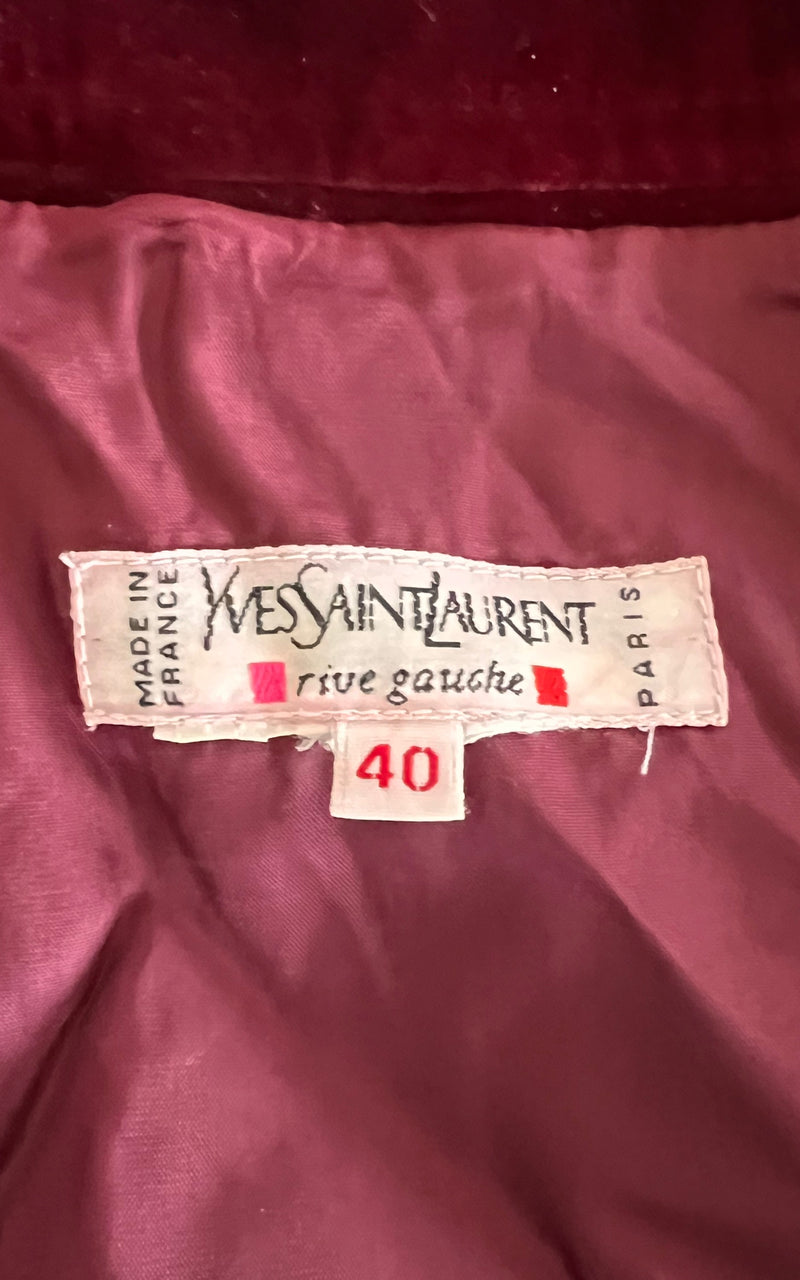 Vintage Yves Saint Laurent Velvet Skirt