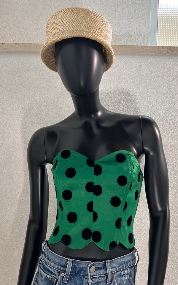 Vintage 90s Polka Dot Bustier