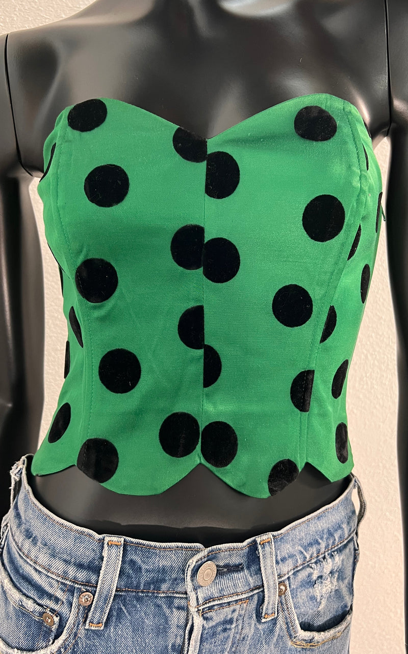Vintage 90s Polka Dot Bustier