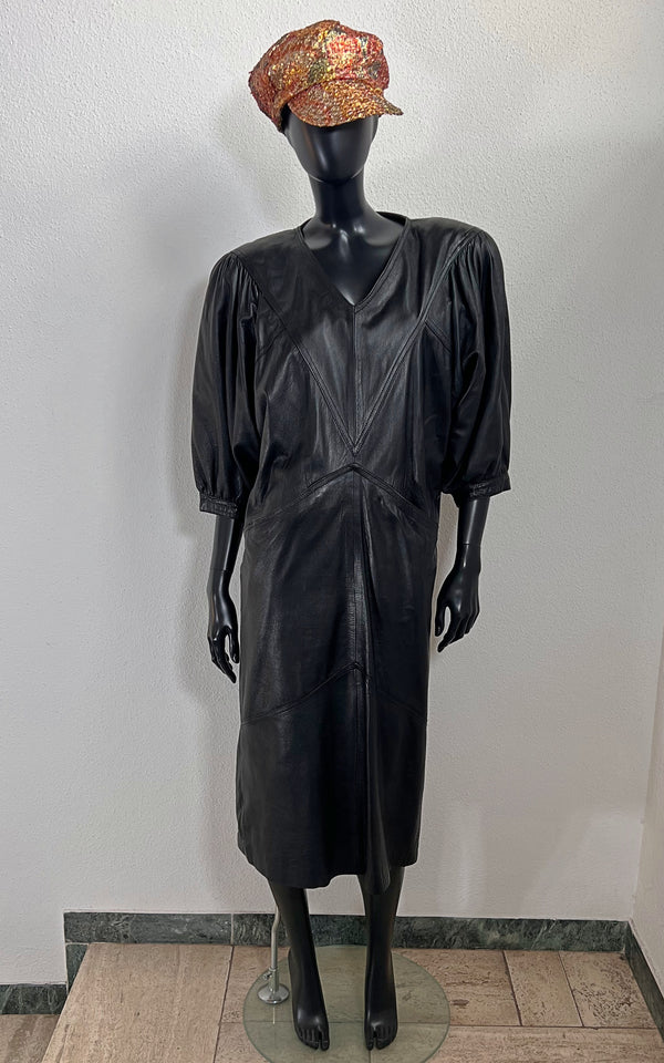 Vintage 80s Leather Dress