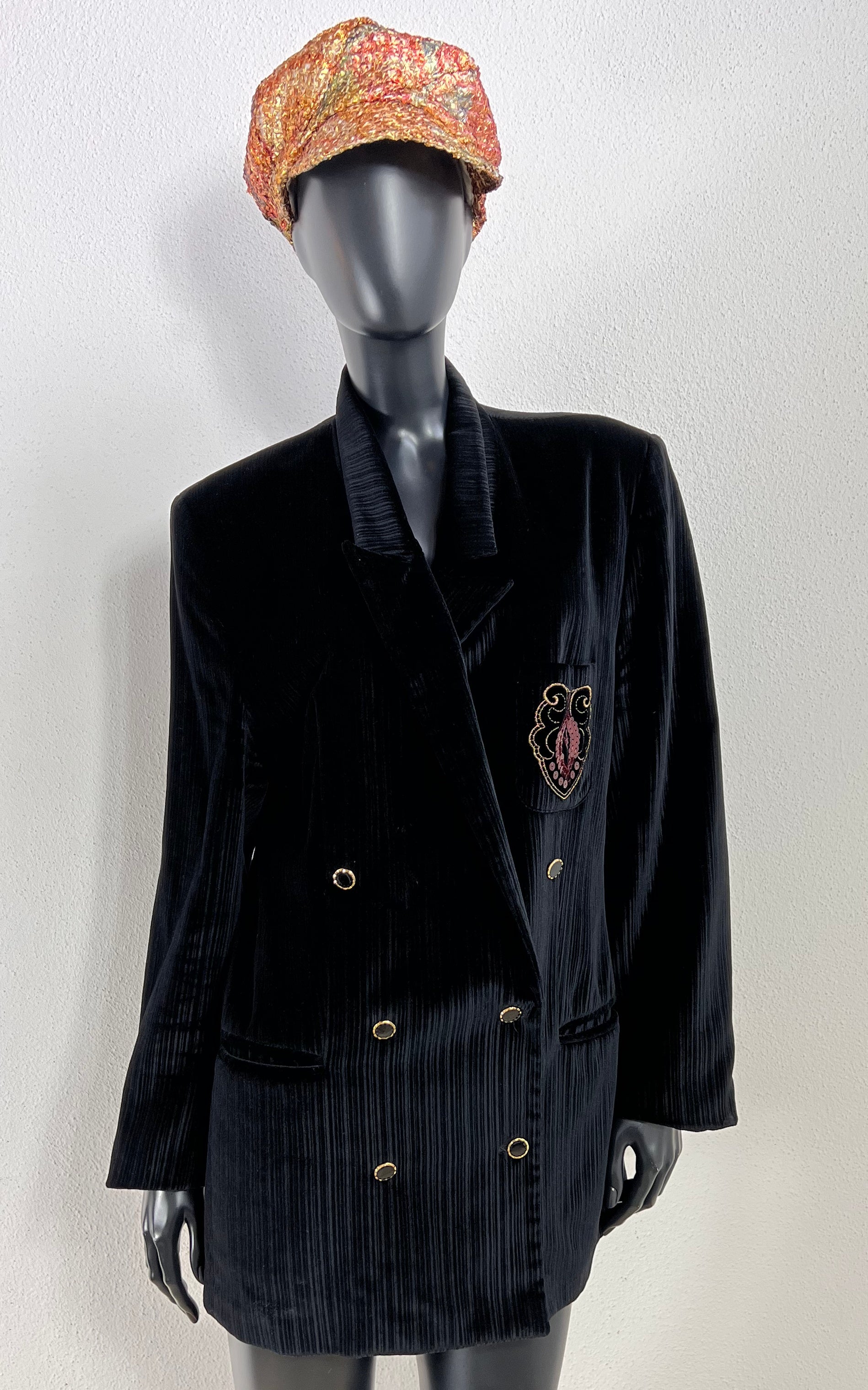 Vintage Black Velvet Blazer