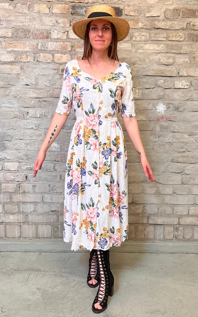 Vintage Cottage Flower Dress