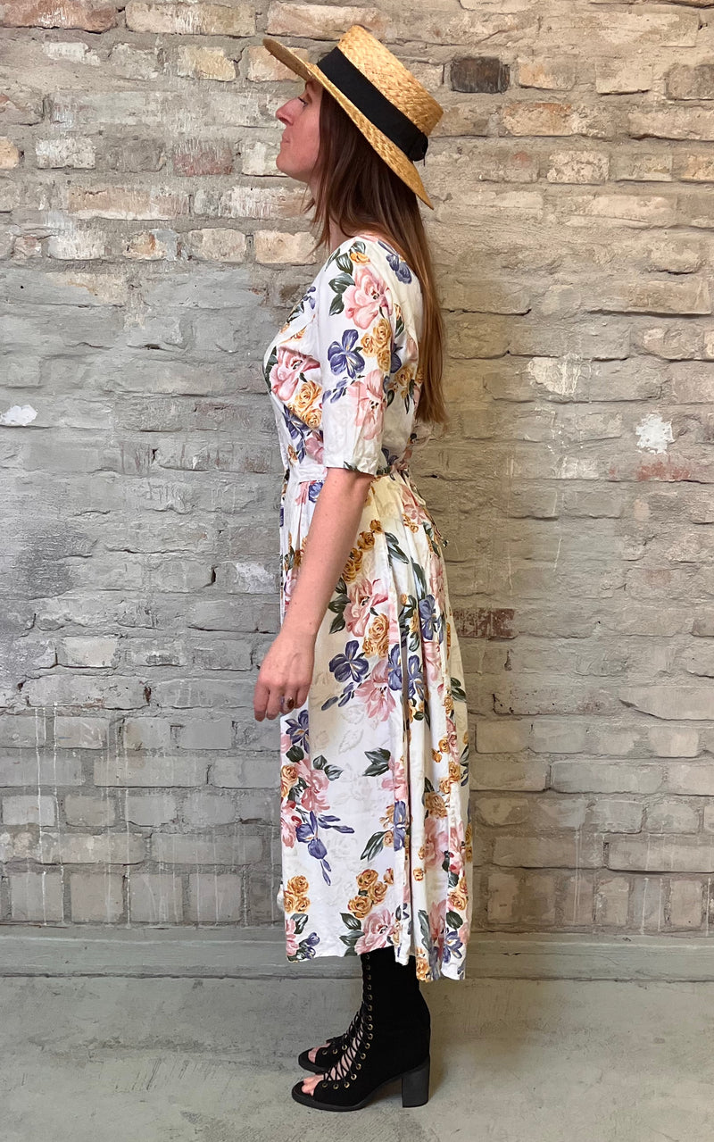 Vintage Cottage Flower Dress