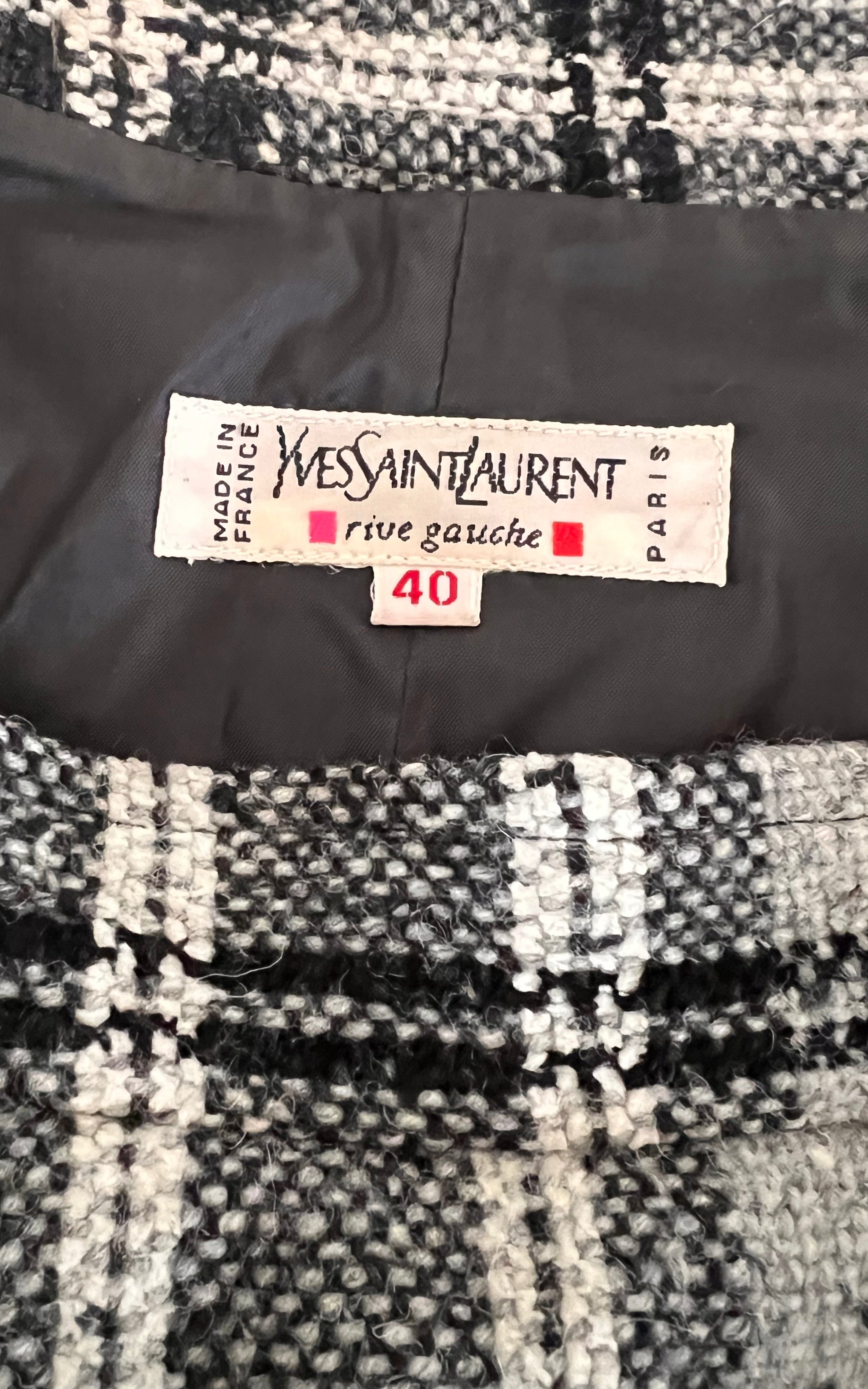 Vintage Yves Saint Laurent Tartan Skirt