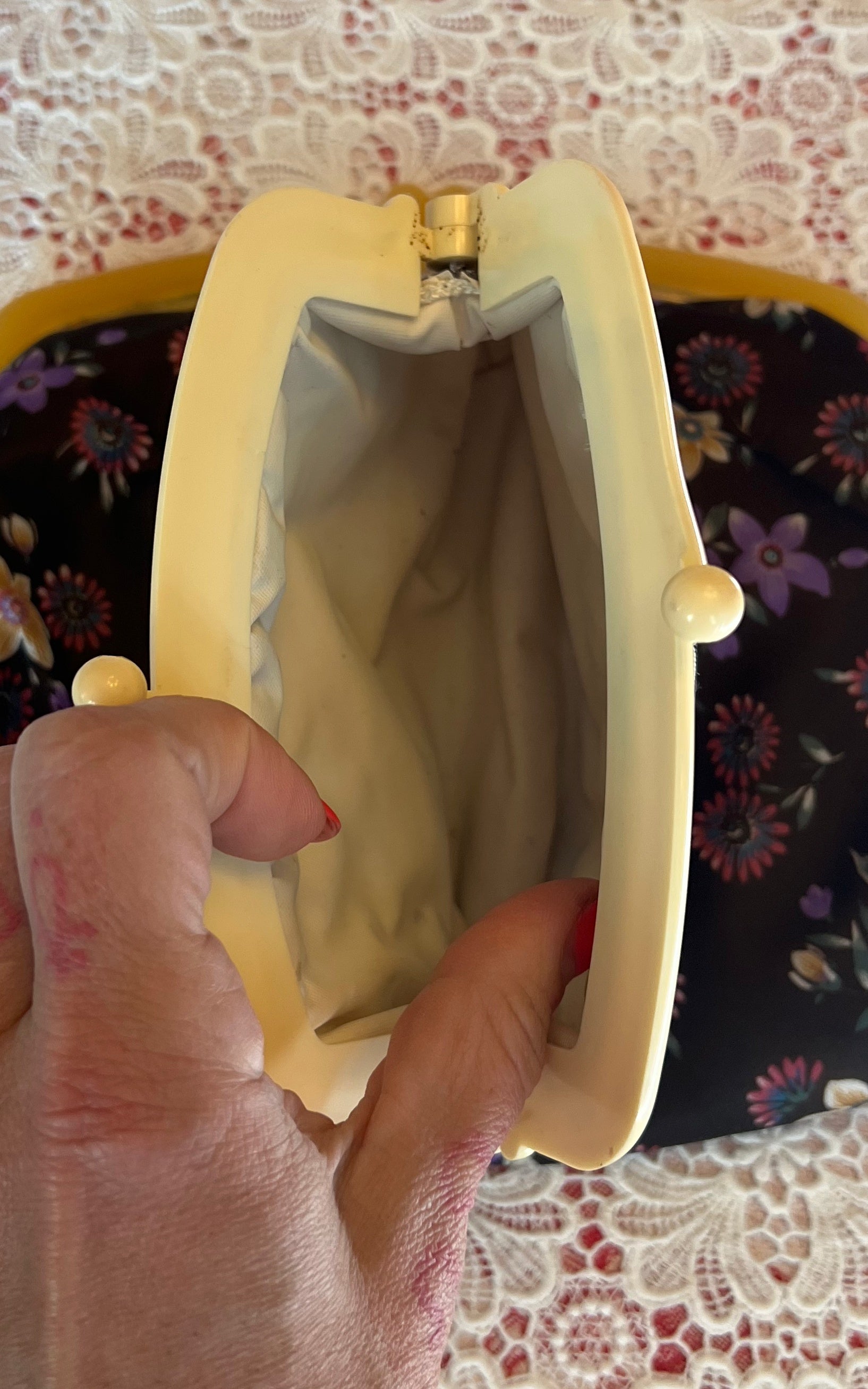 Vintage 70s 2 Piece Cosmetic Bags