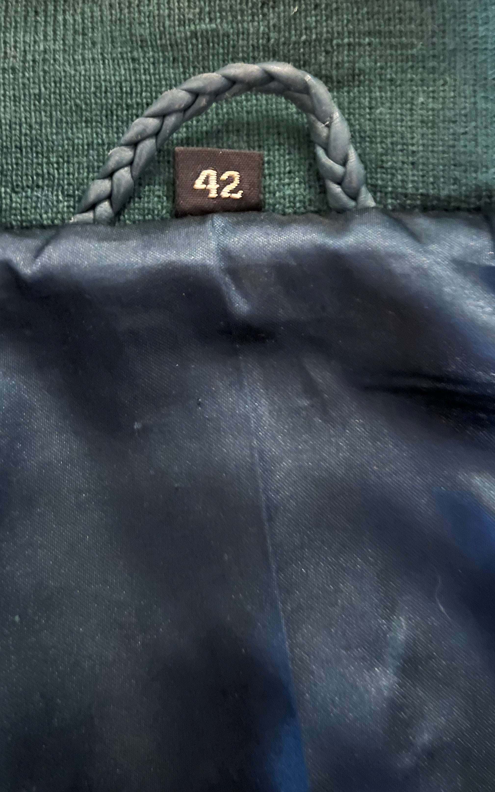 Vintage 90s Teal Bomber Leather Jacket