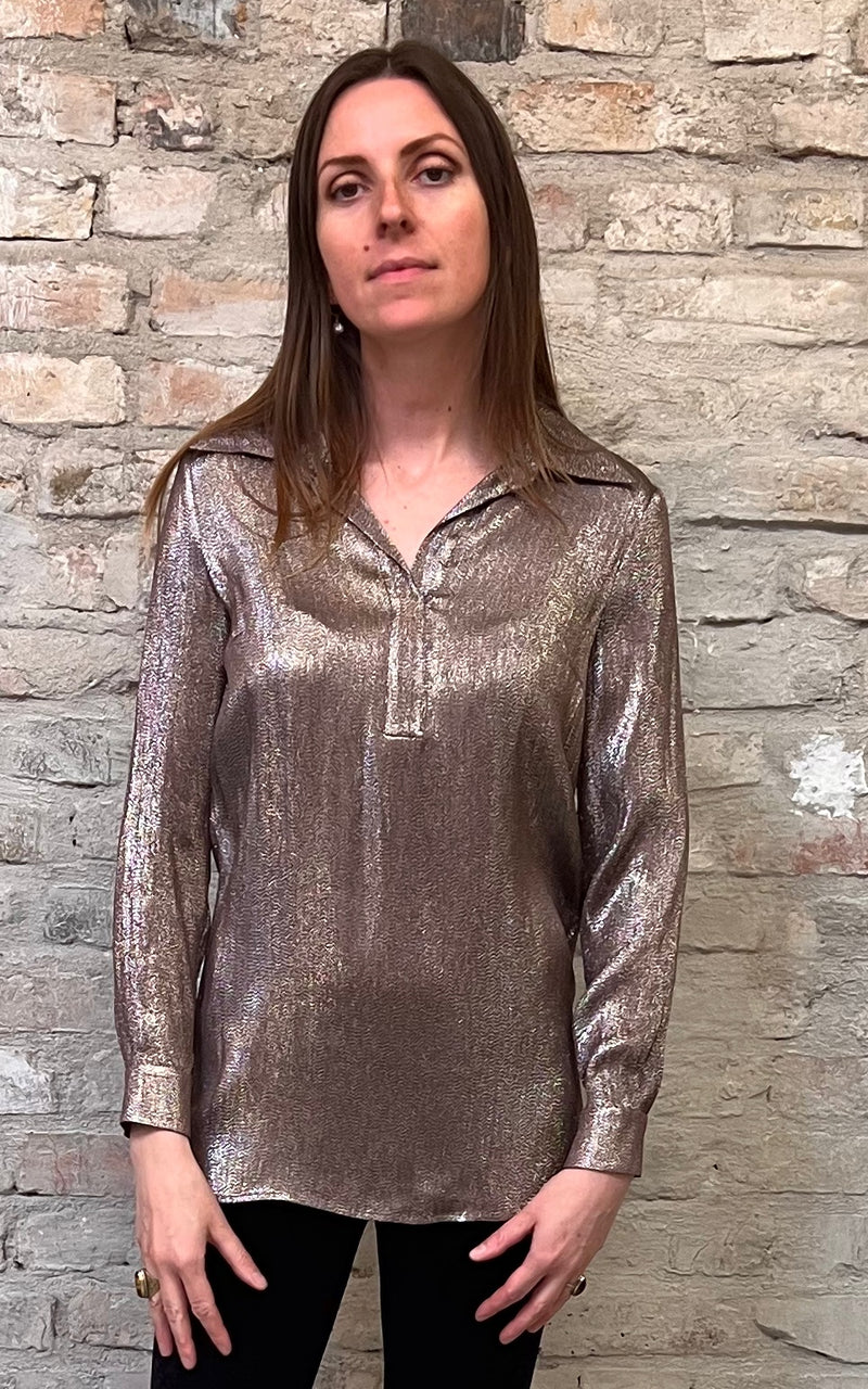 Vintage Golden Silk Gucci Blouse