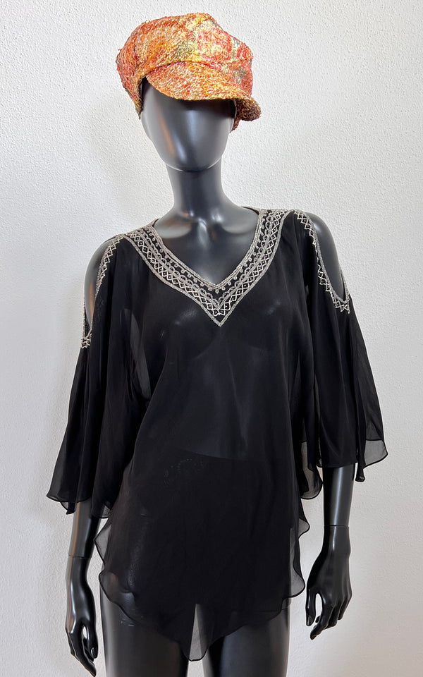 Vintage Silk Murek Caftan Top