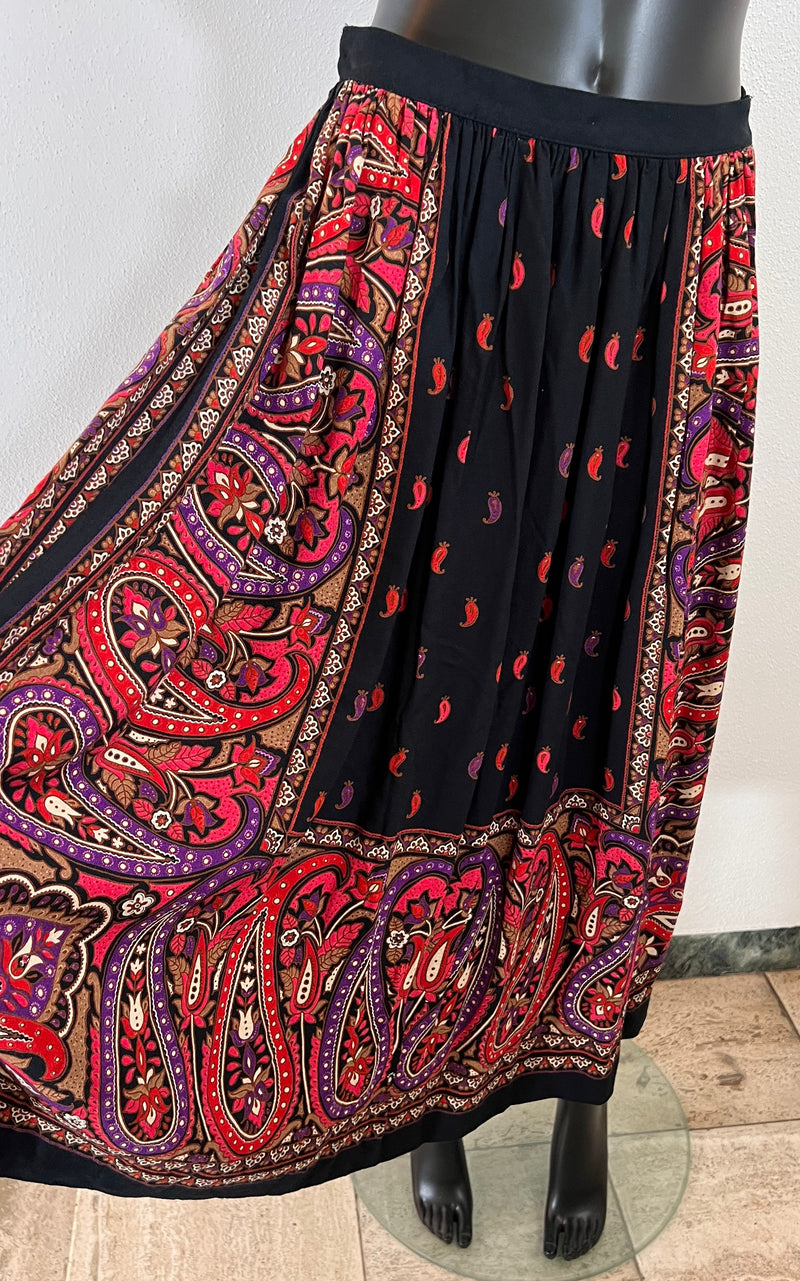 Vintage 70s Moss Crepe Skirt