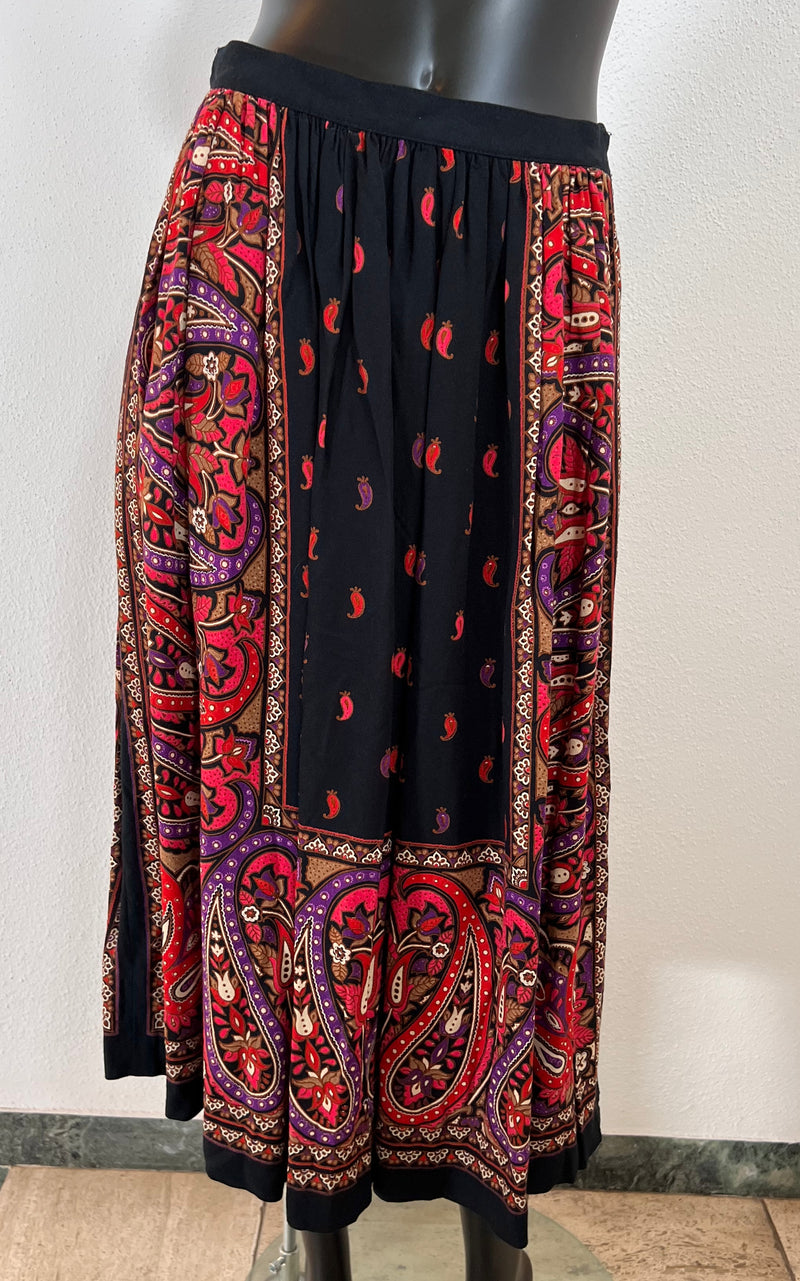 Vintage 70s Moss Crepe Skirt