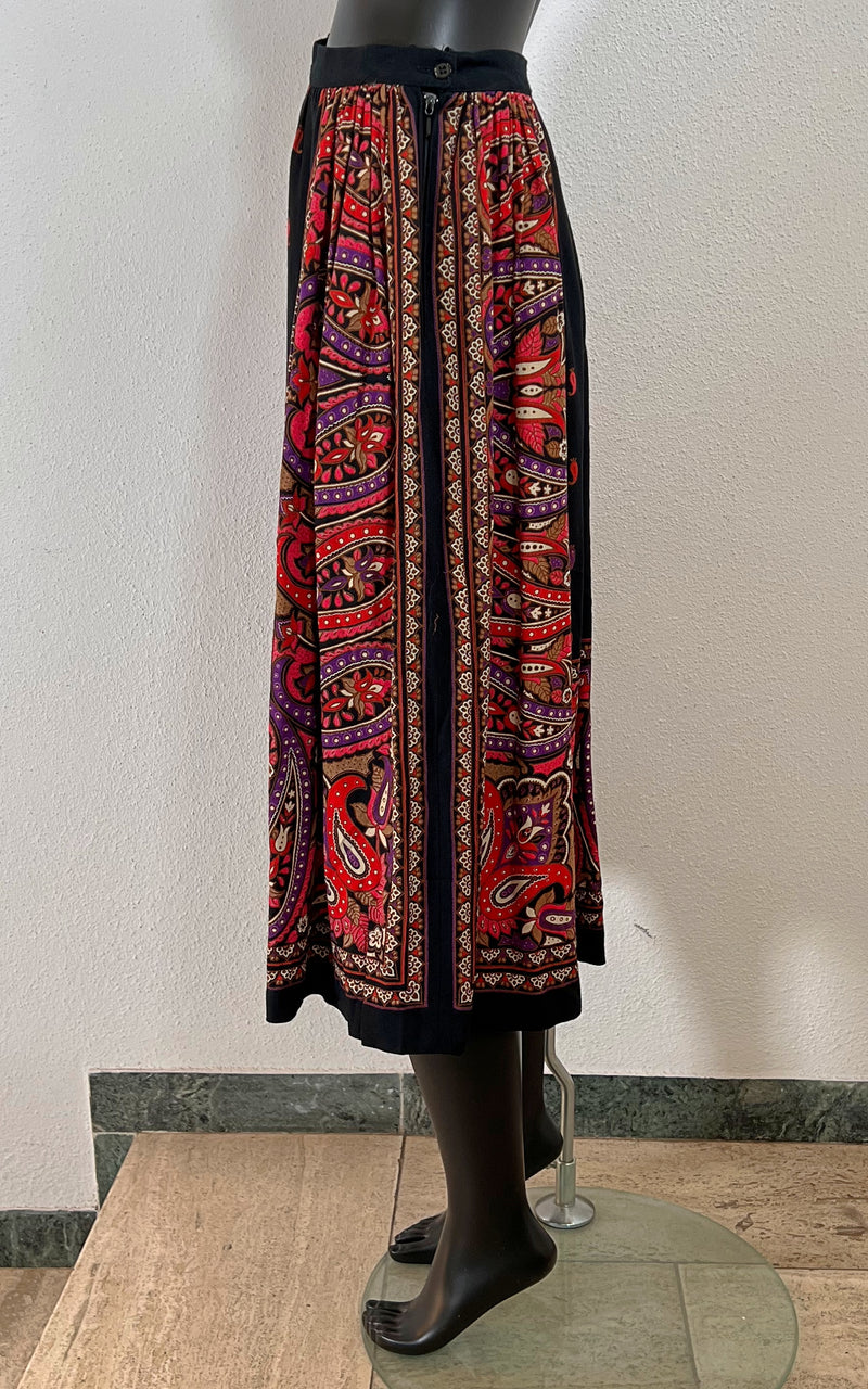Vintage 70s Moss Crepe Skirt