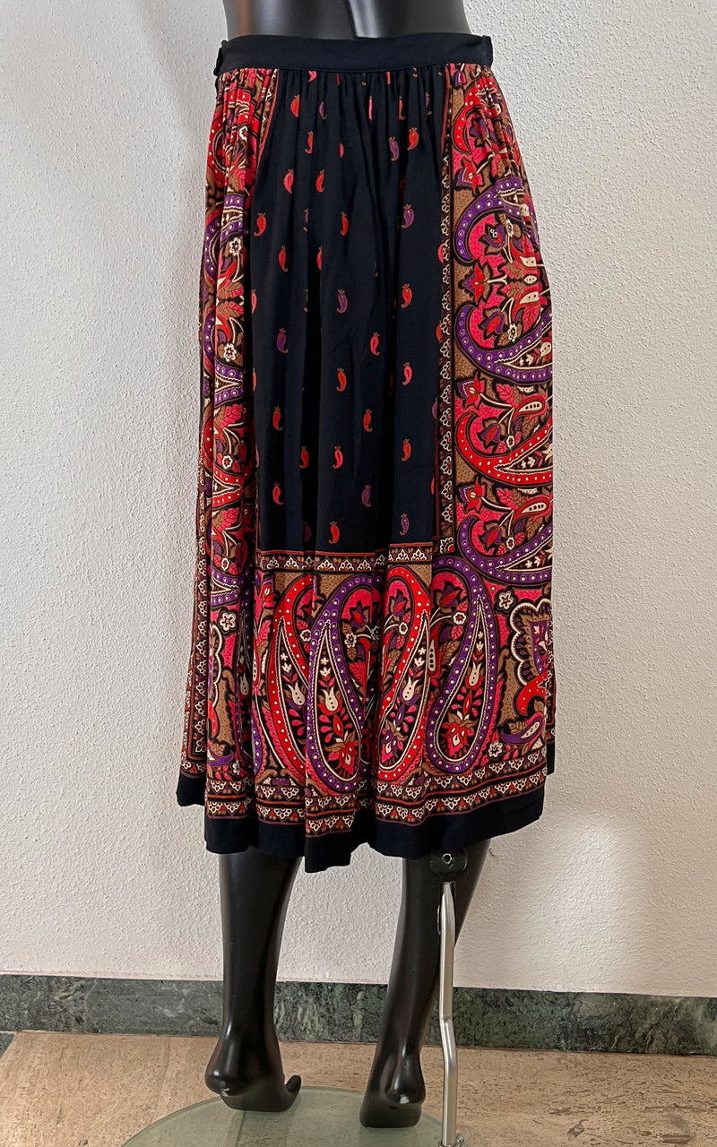 Vintage 70s Moss Crepe Skirt