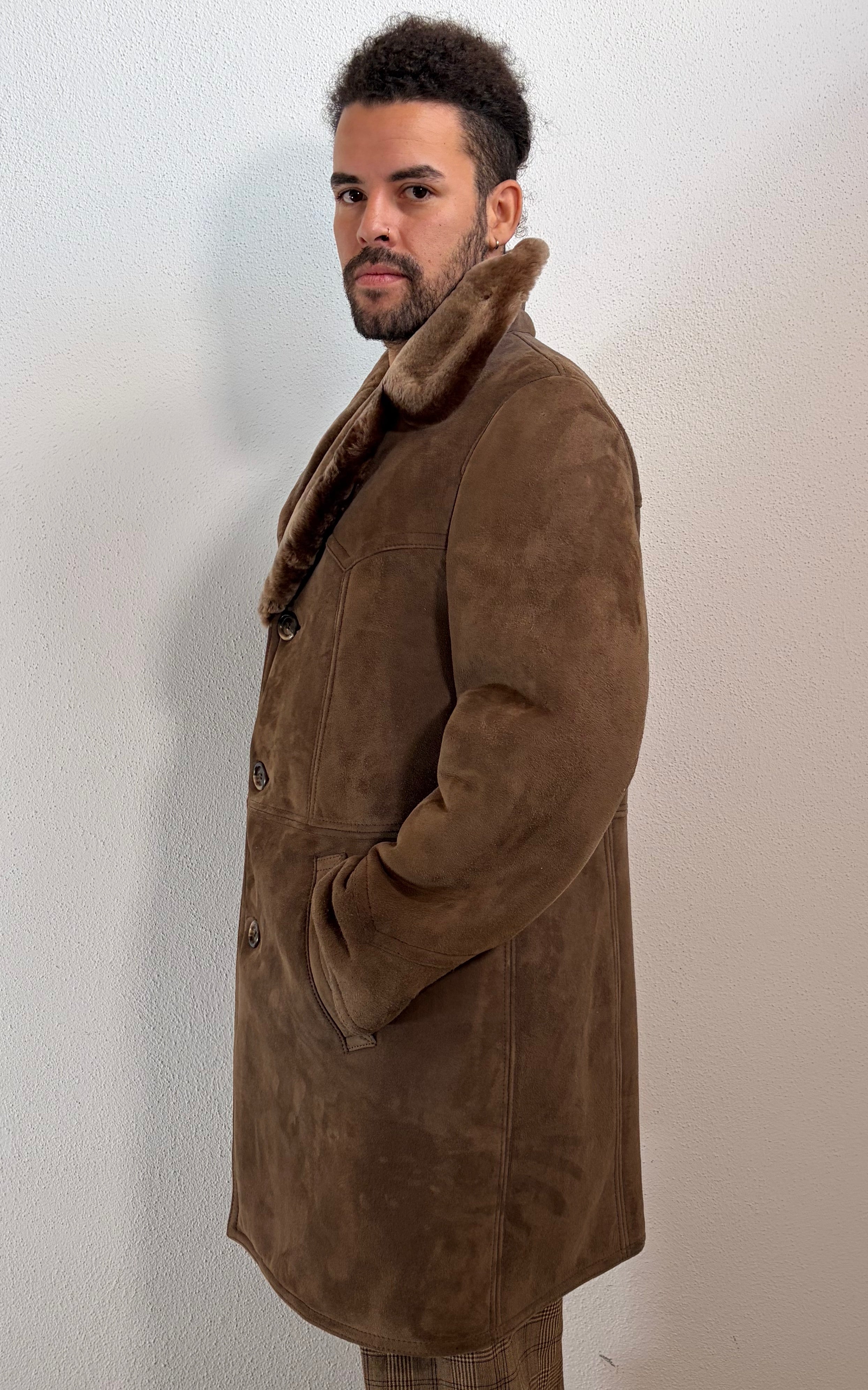 Vintage 70s MENS Shearling Coat