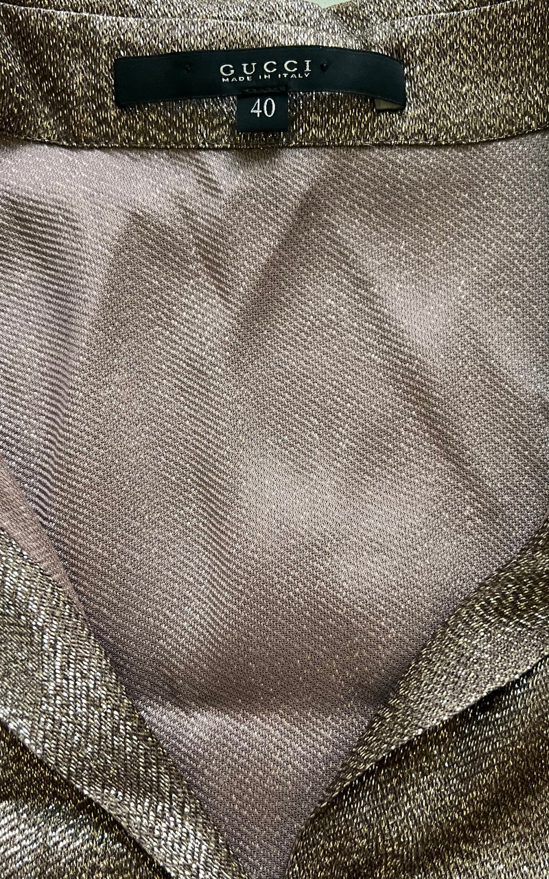 Vintage Golden Silk Gucci Blouse