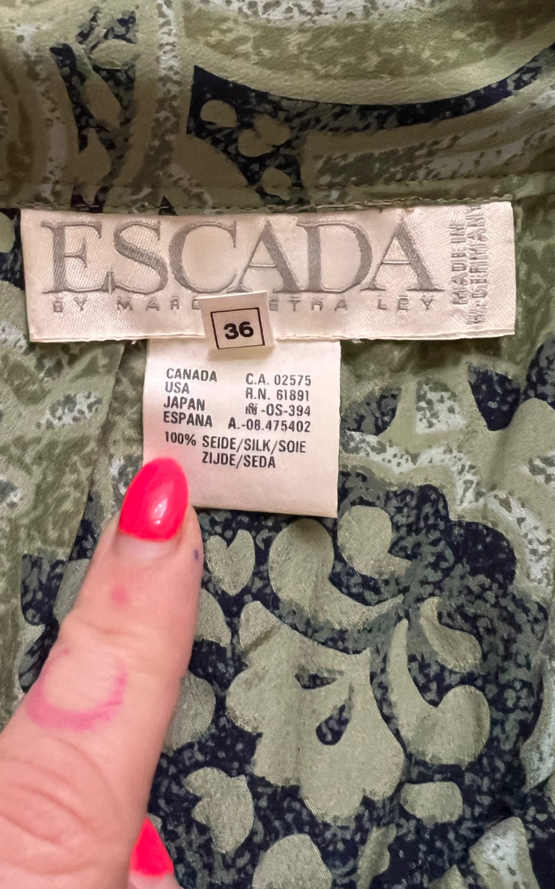 Vintage Escada Paisley Wrap Skirt
