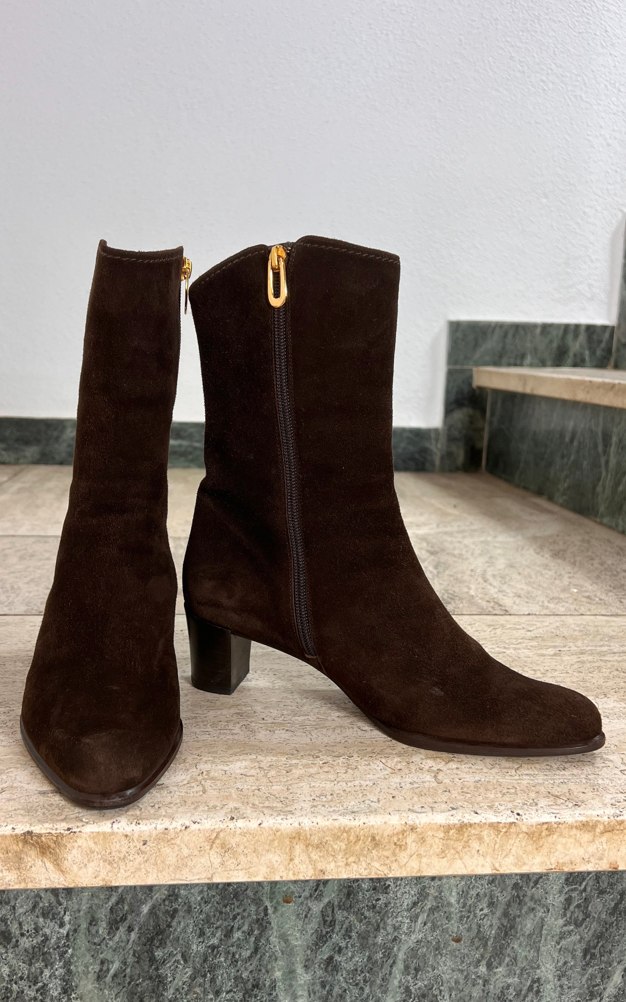 Vintage 70s Italien Suede Boots 37