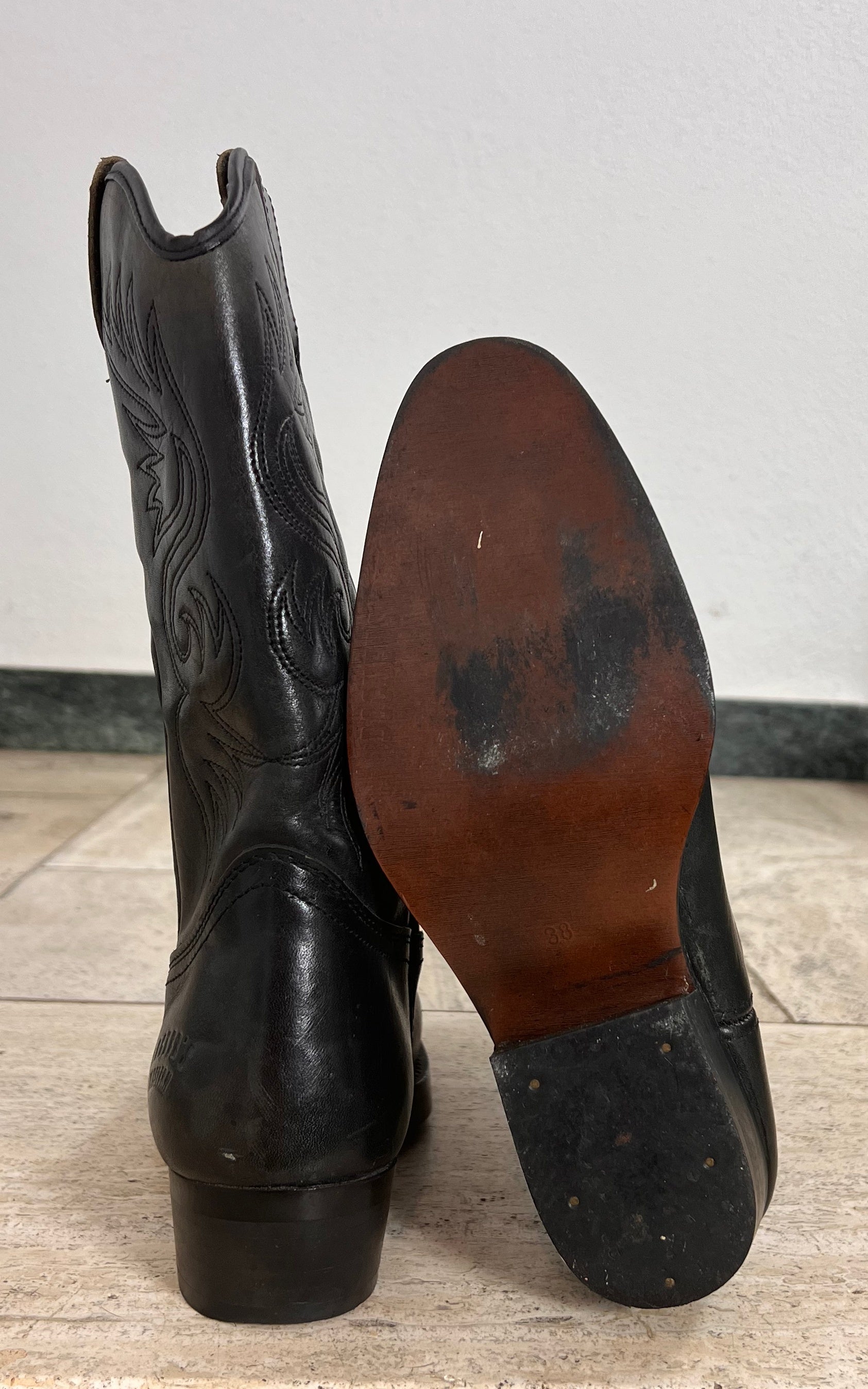 Vintage Biker Boots 38