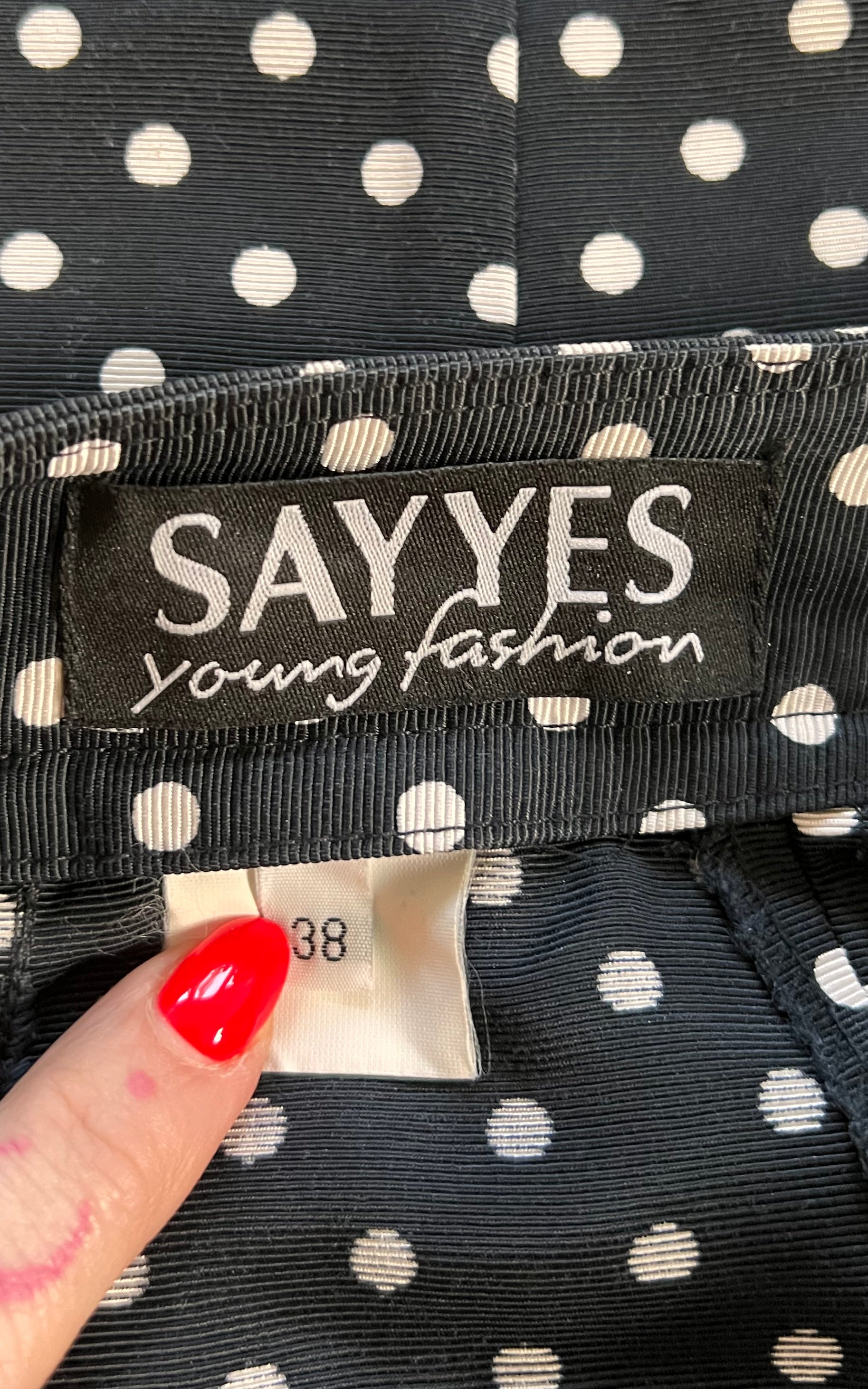 Pantaloni vintage a pois anni '90