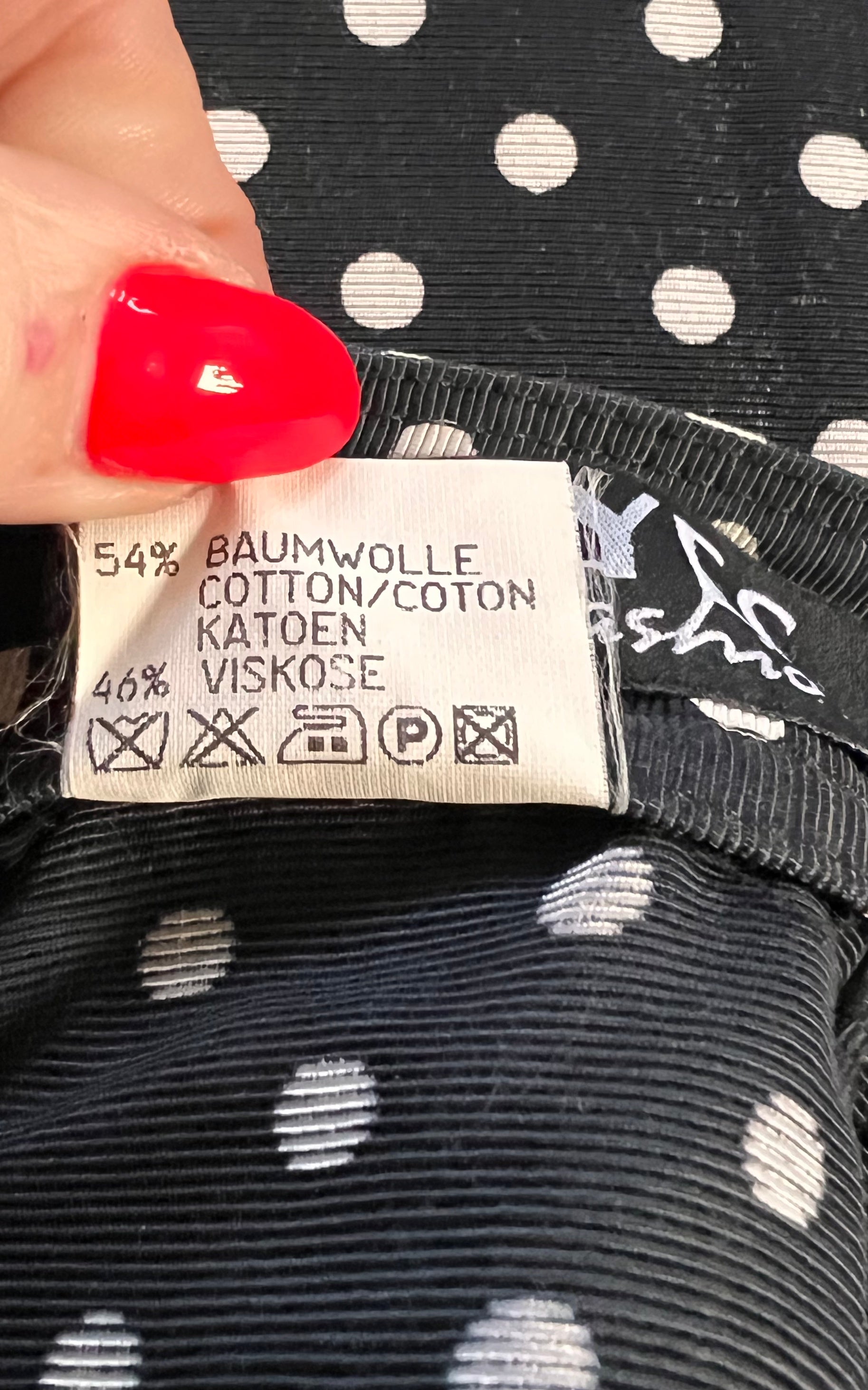 Pantaloni vintage a pois anni '90