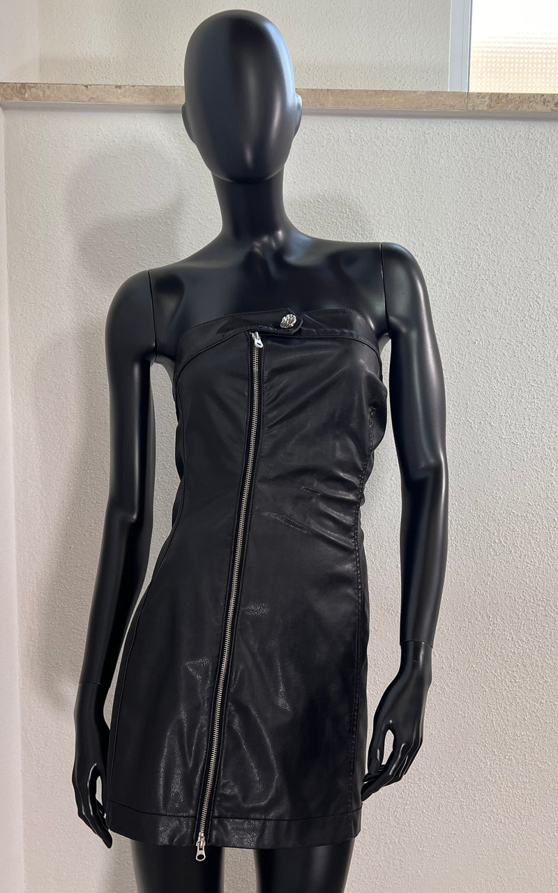 Vintage Y2K Miss Sixty Vegan Leather Dress