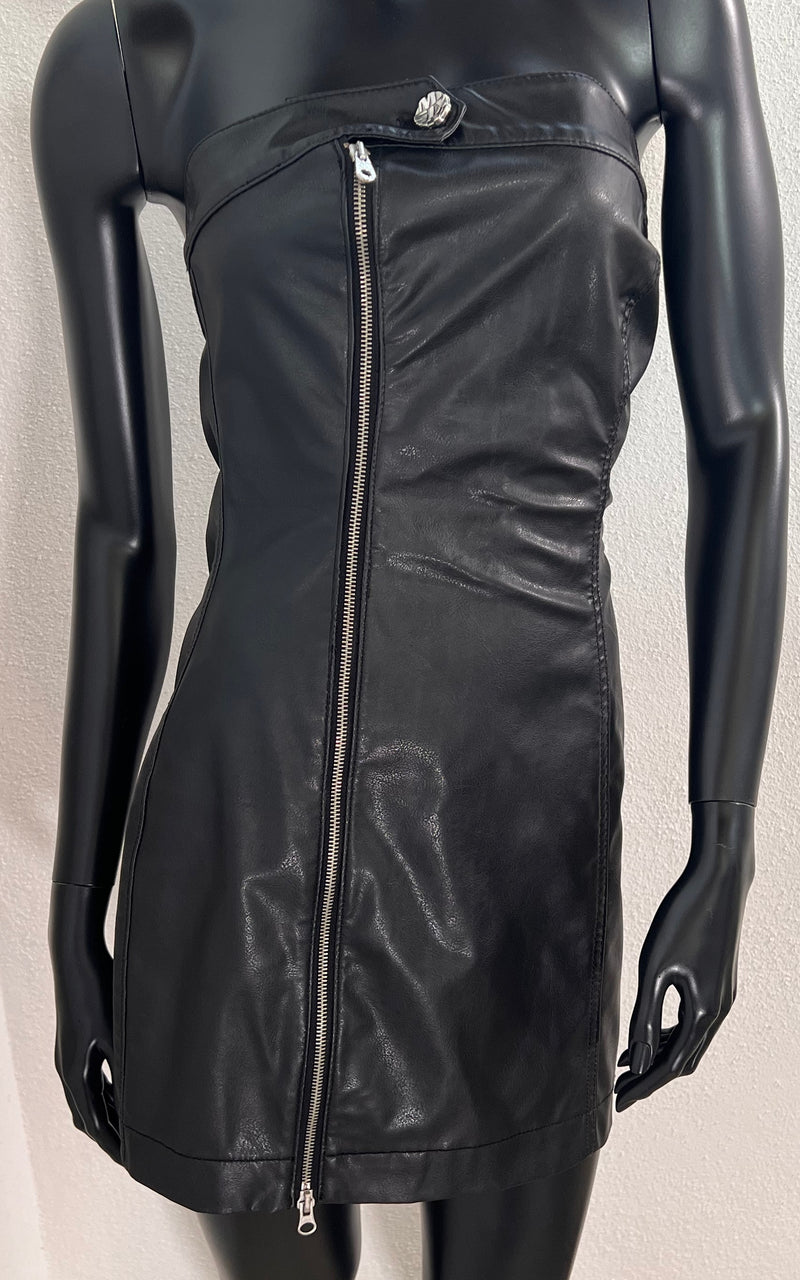 Vintage Y2K Miss Sixty Vegan Leather Dress