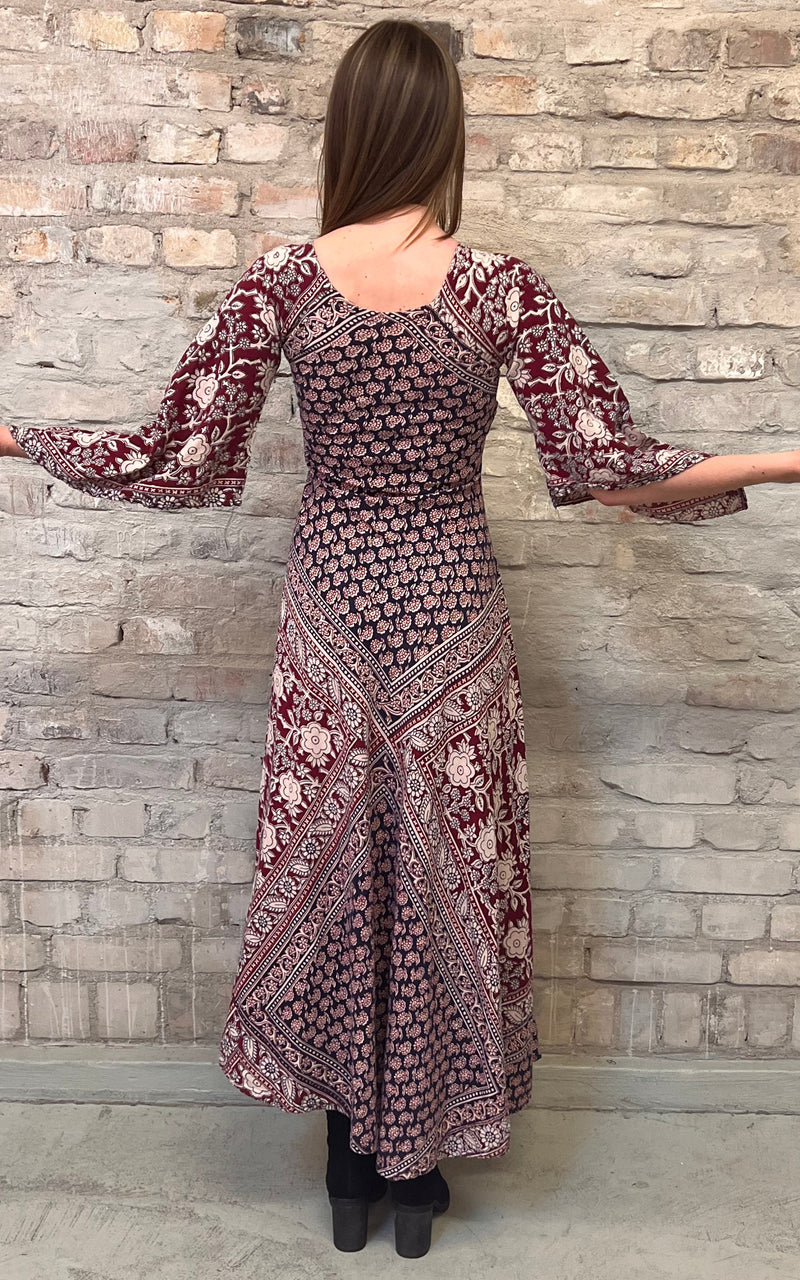 Vintage 70s Indien Blockprint Dress