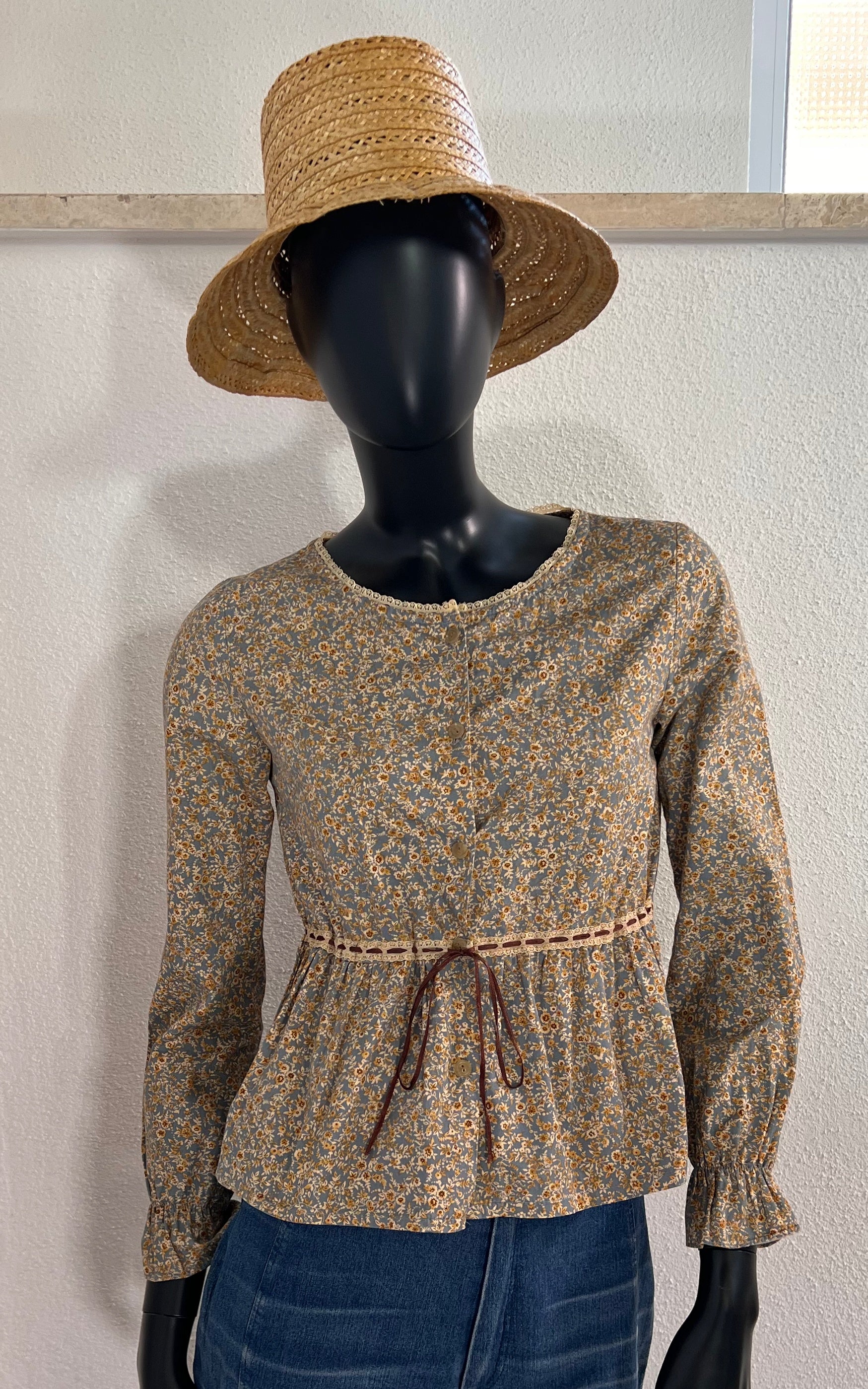 Camicetta vintage a fiori anni '70