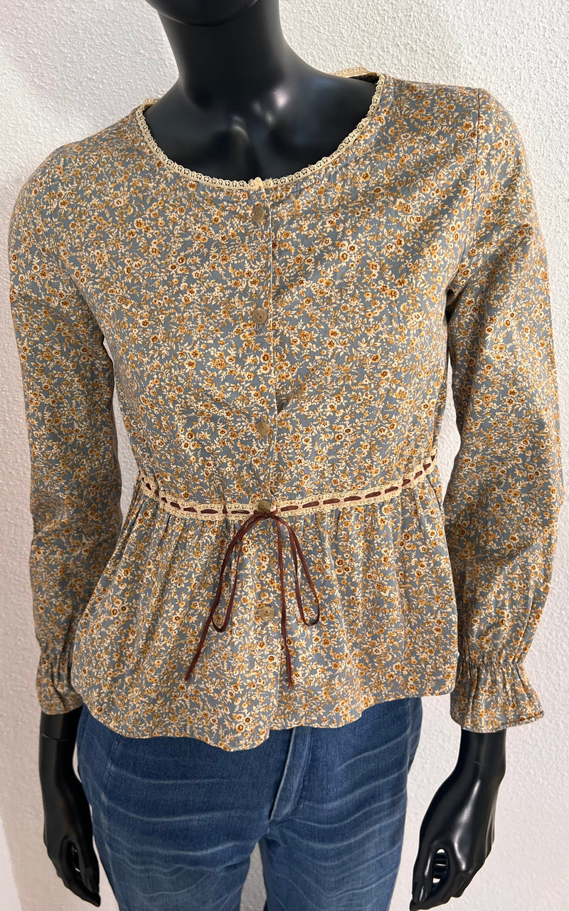 Vintage 70s Flower Blouse