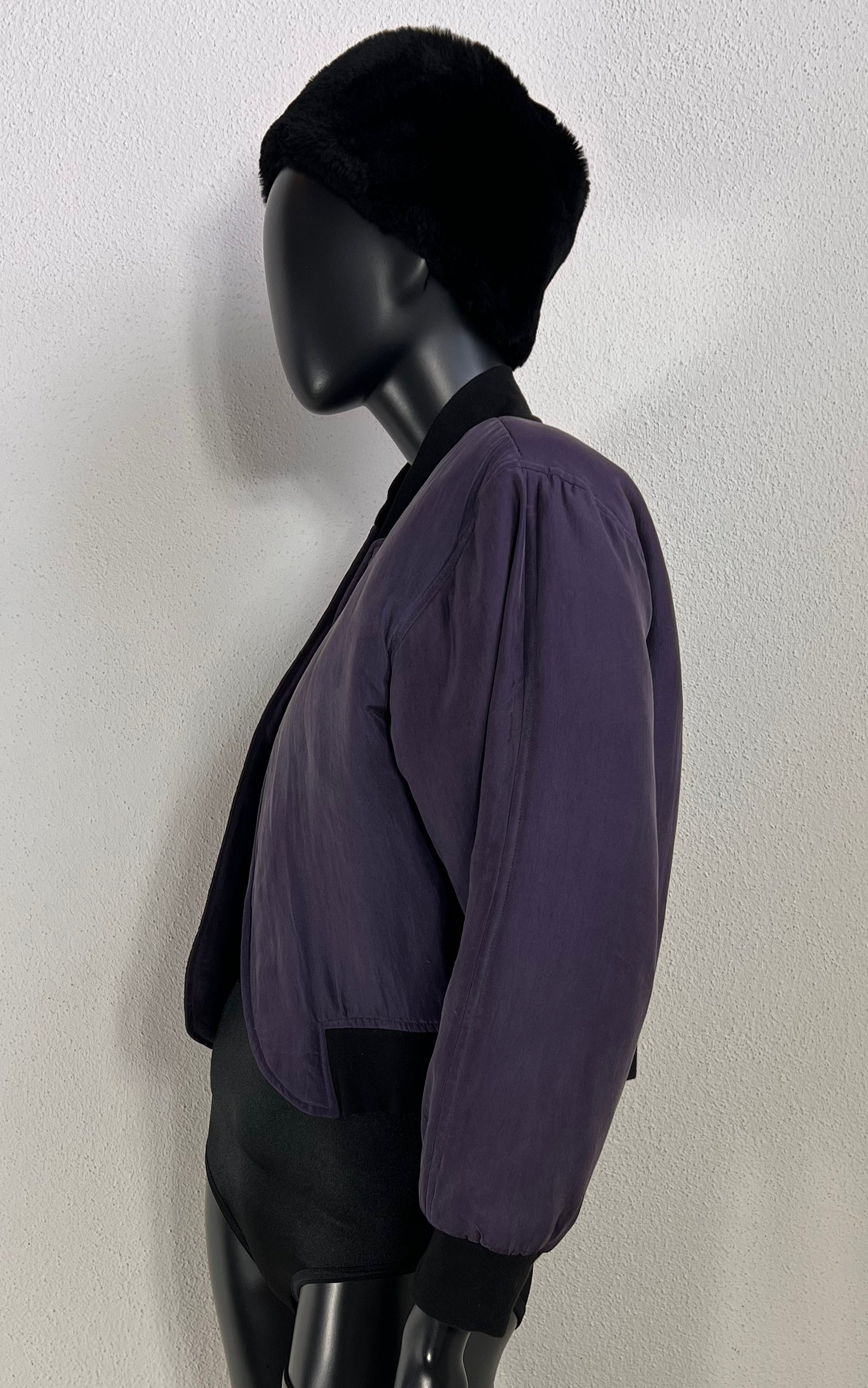 Vintage 90s Frapp Silk Bolero Bomber Jacket
