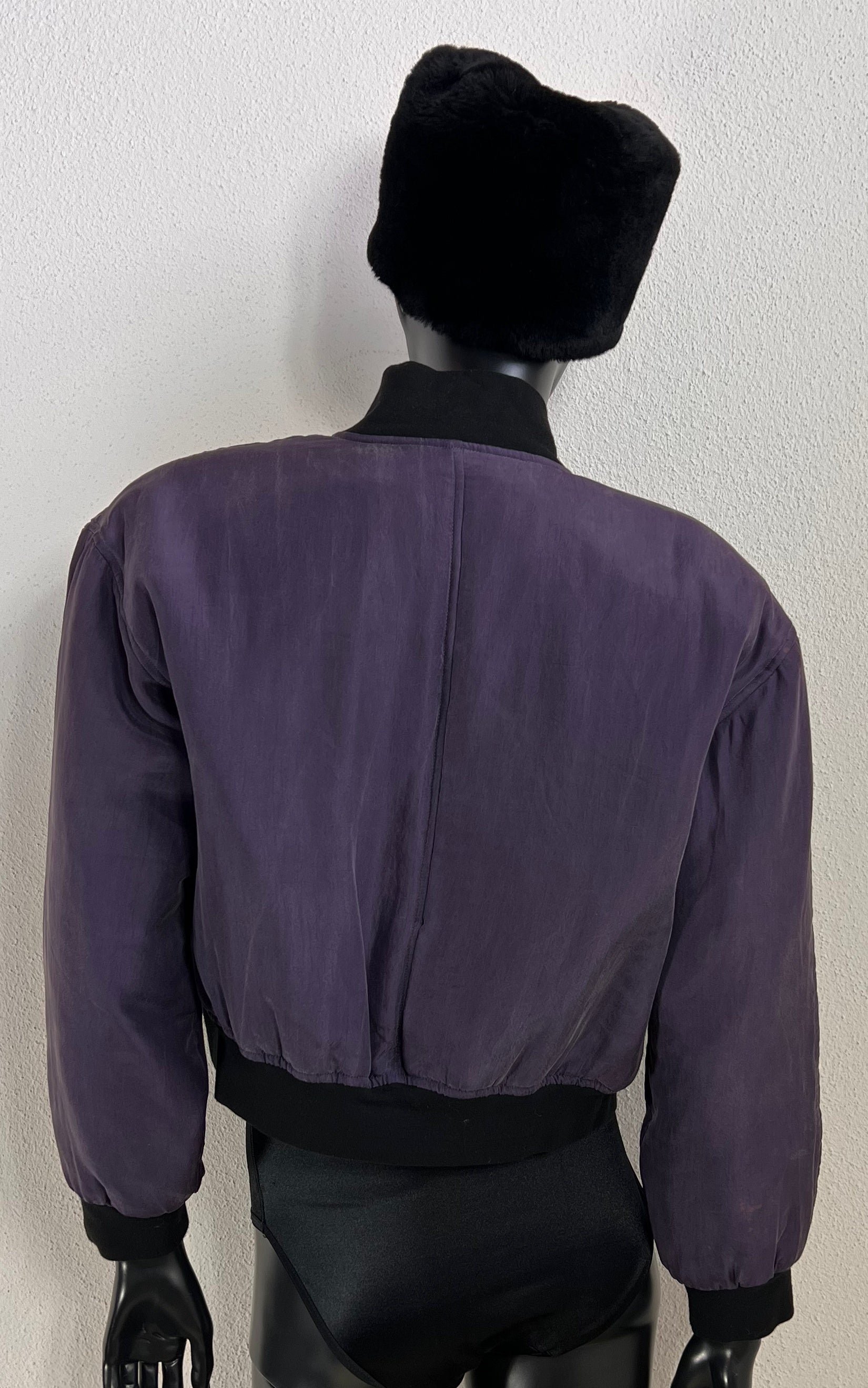 Vintage 90s Frapp Silk Bolero Bomber Jacket