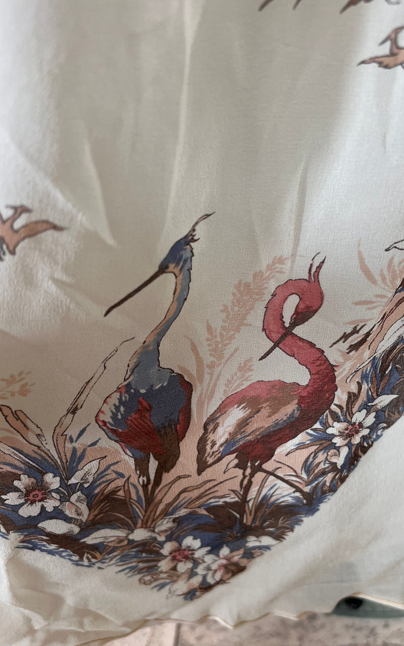 Vintage 70s Romantic Silk Dress