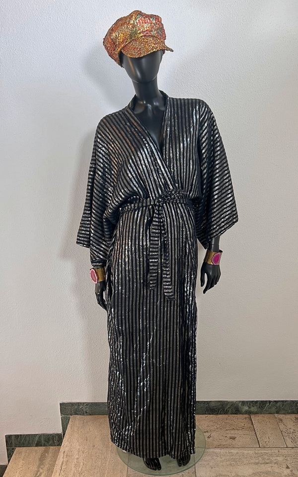 Vintage 70s Glitter Handwoven Nordtek Kimono Ole Jensen