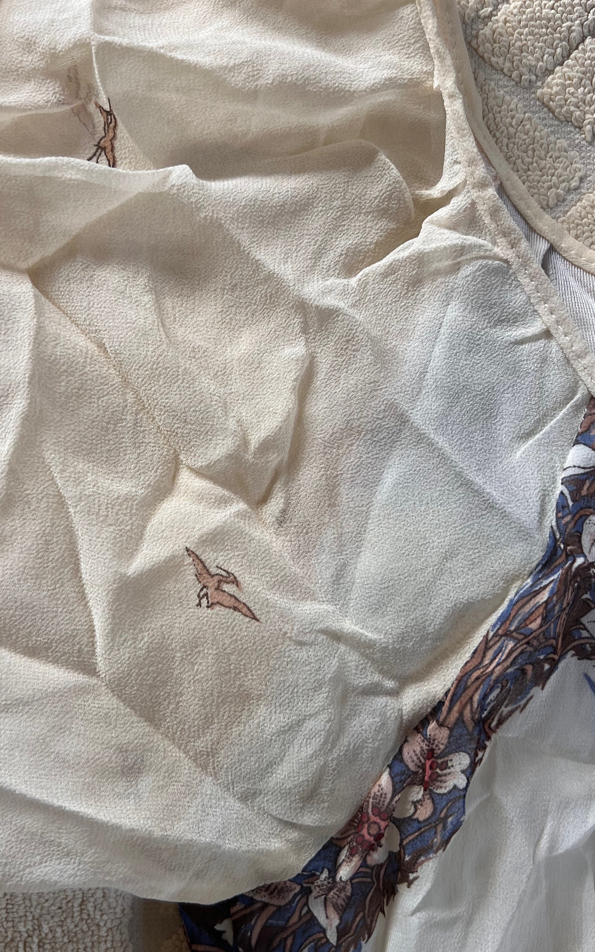 Vintage 70s Romantic Silk Dress