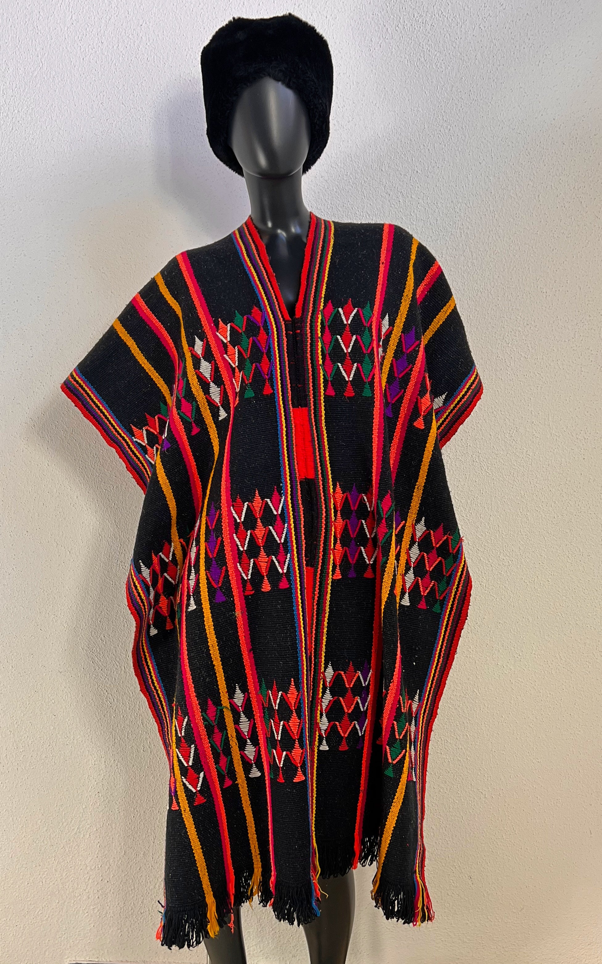 Vintage Mexican Wool Poncho