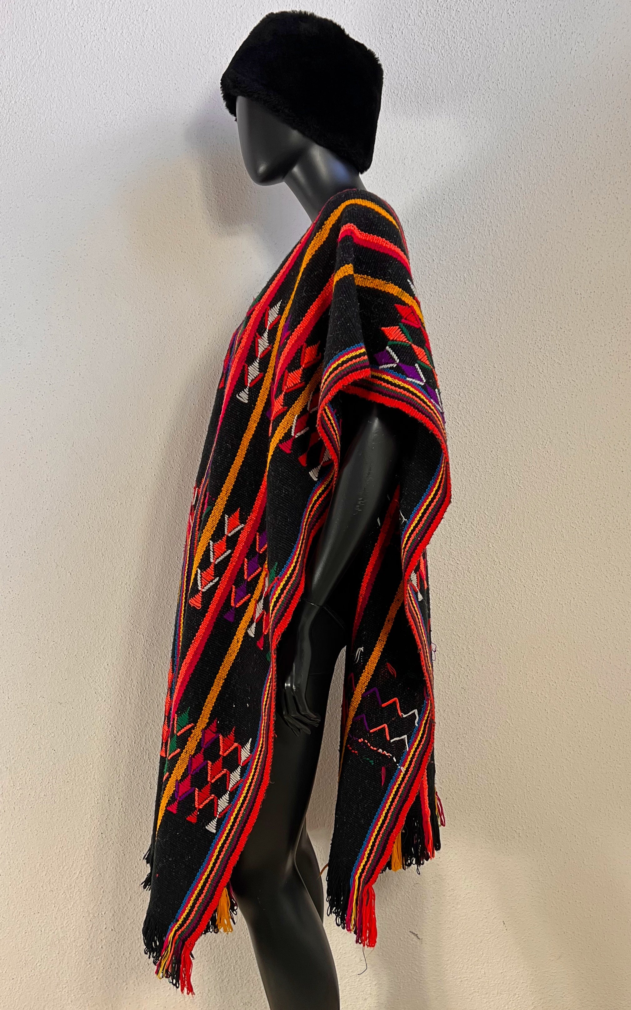 Vintage Mexican Wool Poncho
