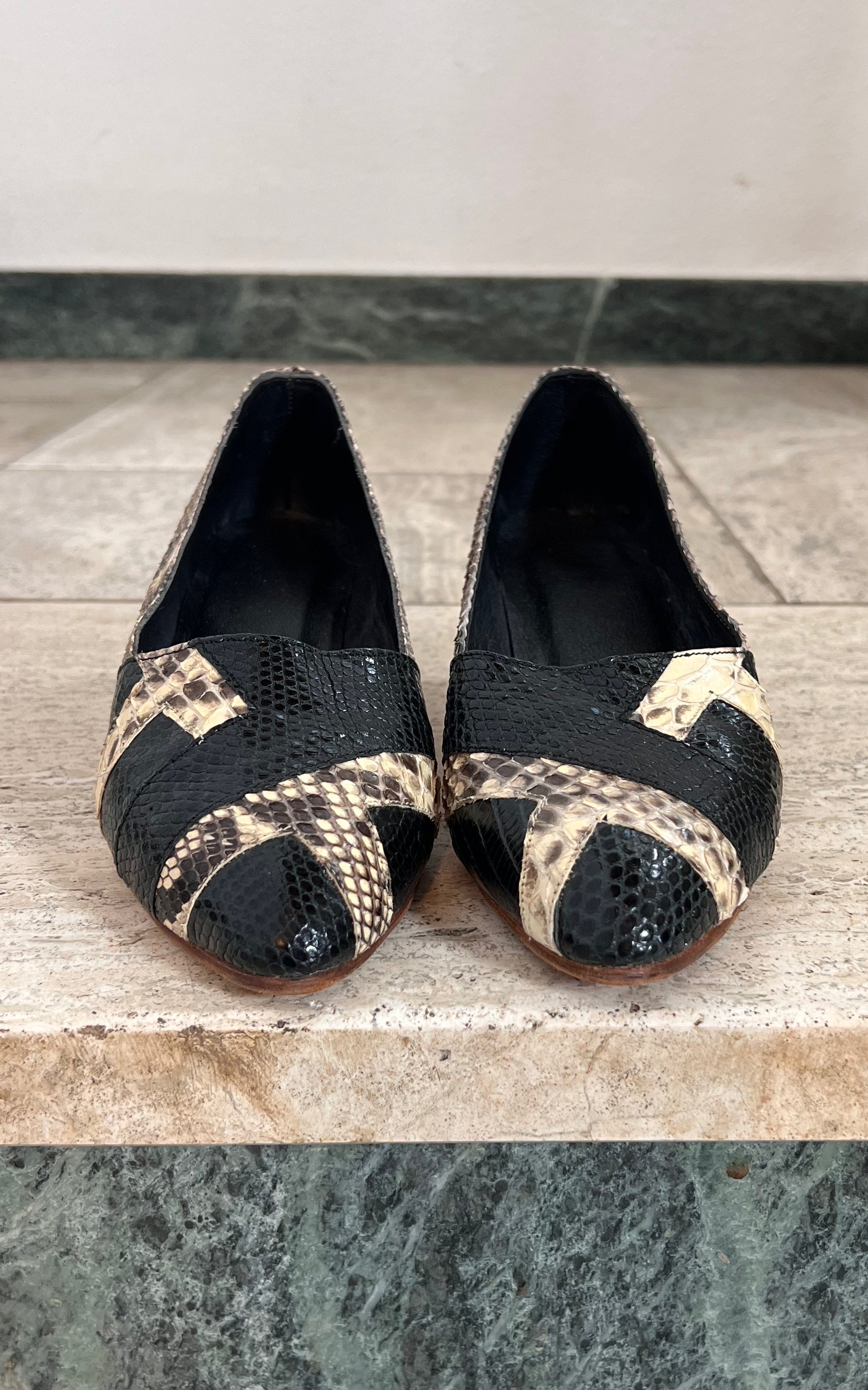 Vintage Snakeskin Shoes 37