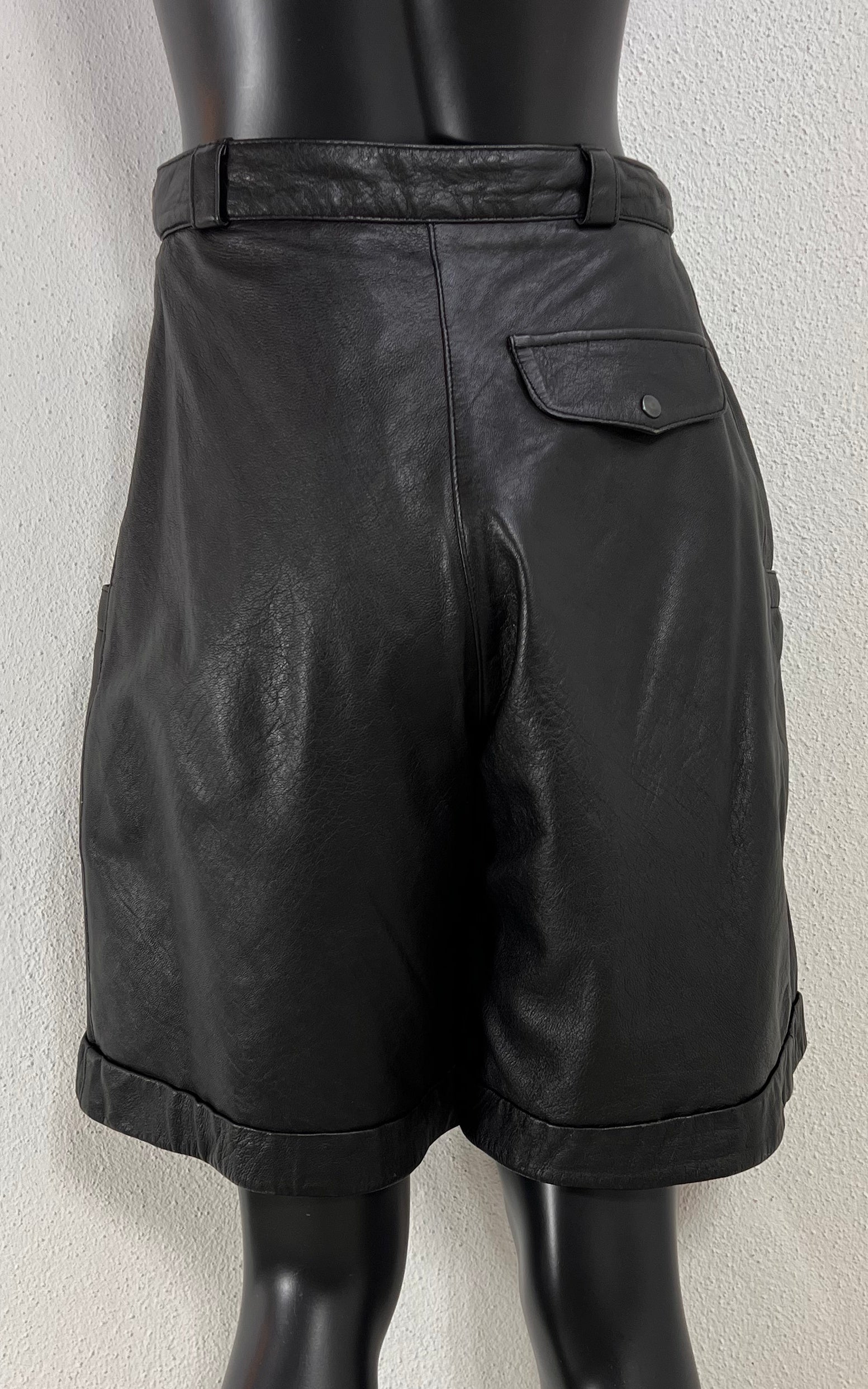 Vintage Leather Bermuda Shorts