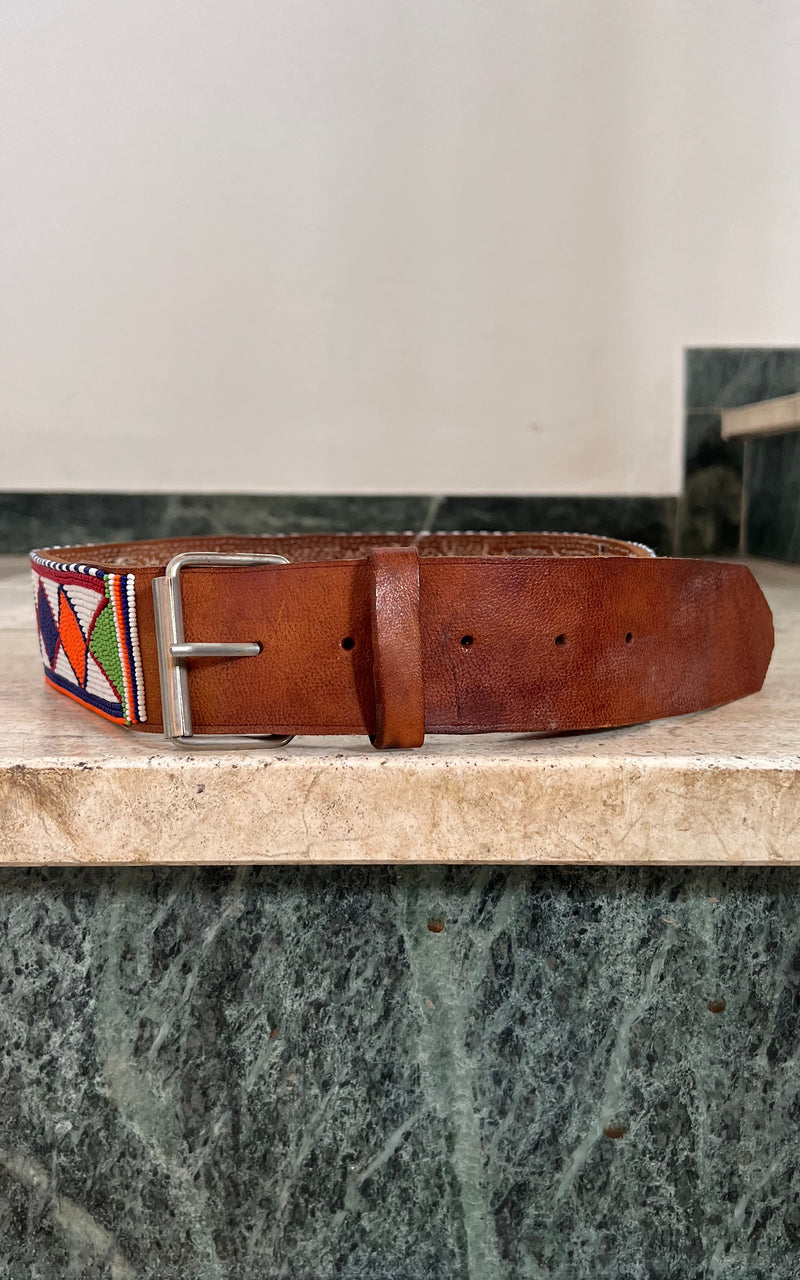 Vintage Breaded Africa Massai Belt