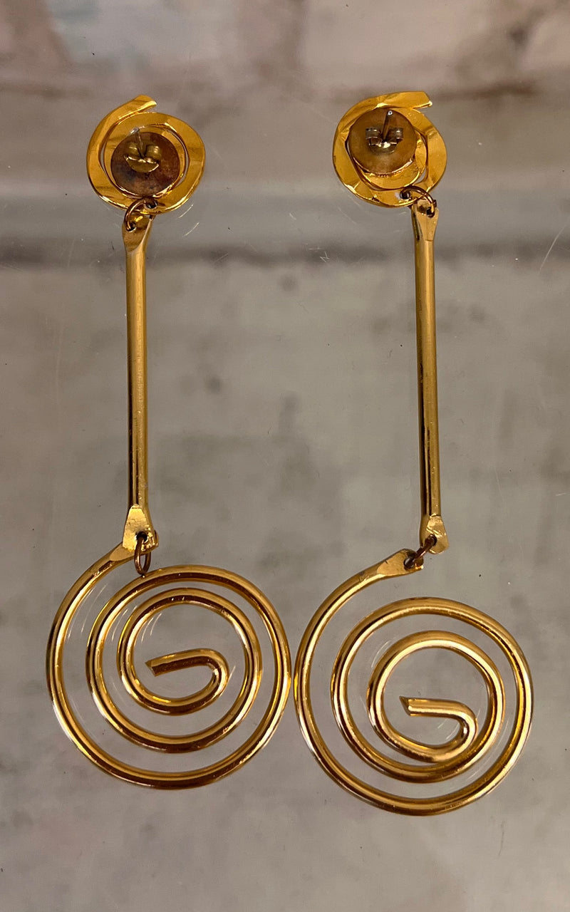 Vintage 90s Spiral Earrings